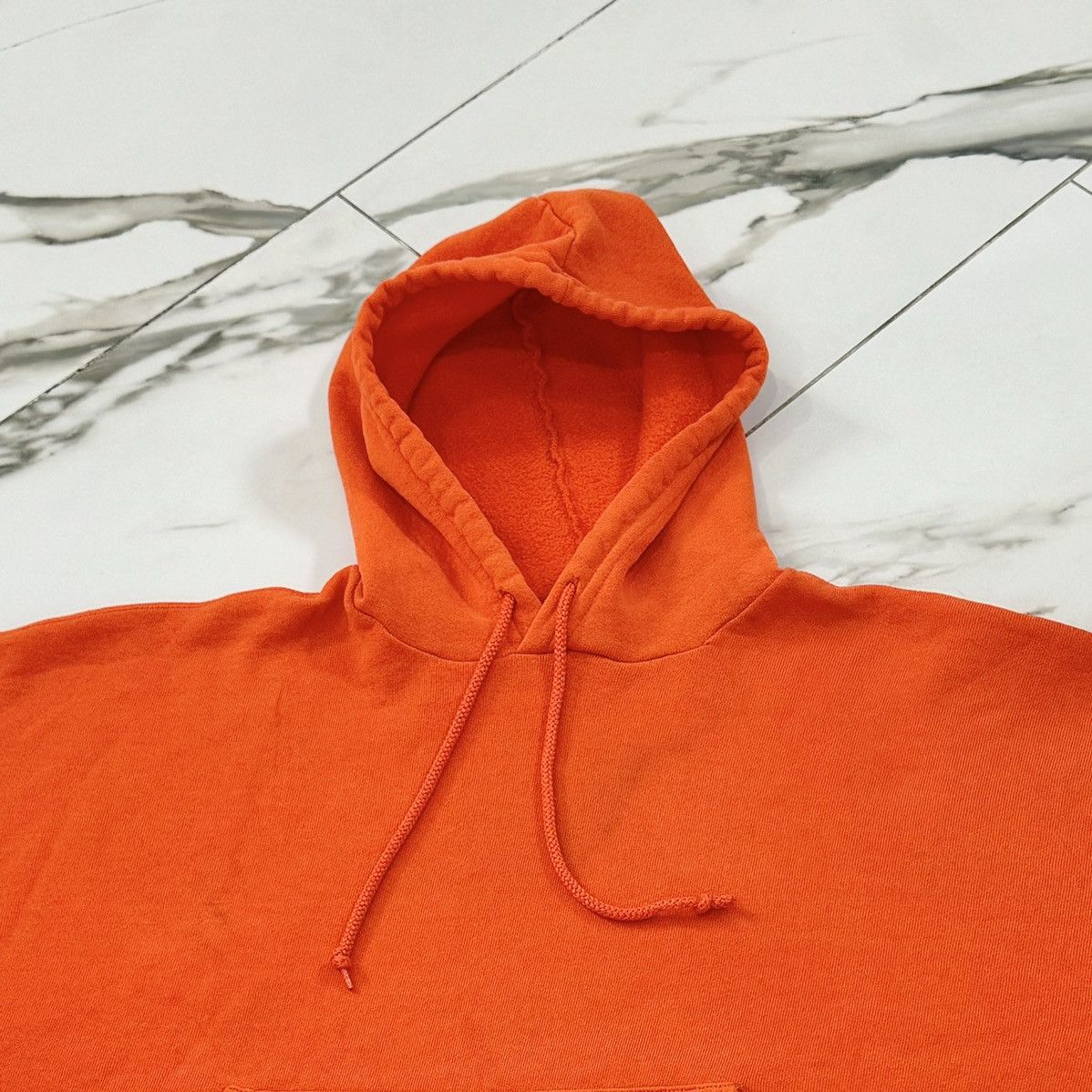 Russell Athletic × Vintage VINTAGE ORANGE RUSSELL ATHLETIC HOODIE! Size US XL / EU 56 / 4 - 3 Thumbnail