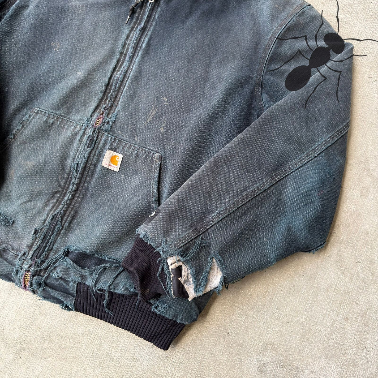 Carhartt × Vintage Carhartt J140 black hooded work wear jacket Size US L / EU 52-54 / 3 - 4 Thumbnail