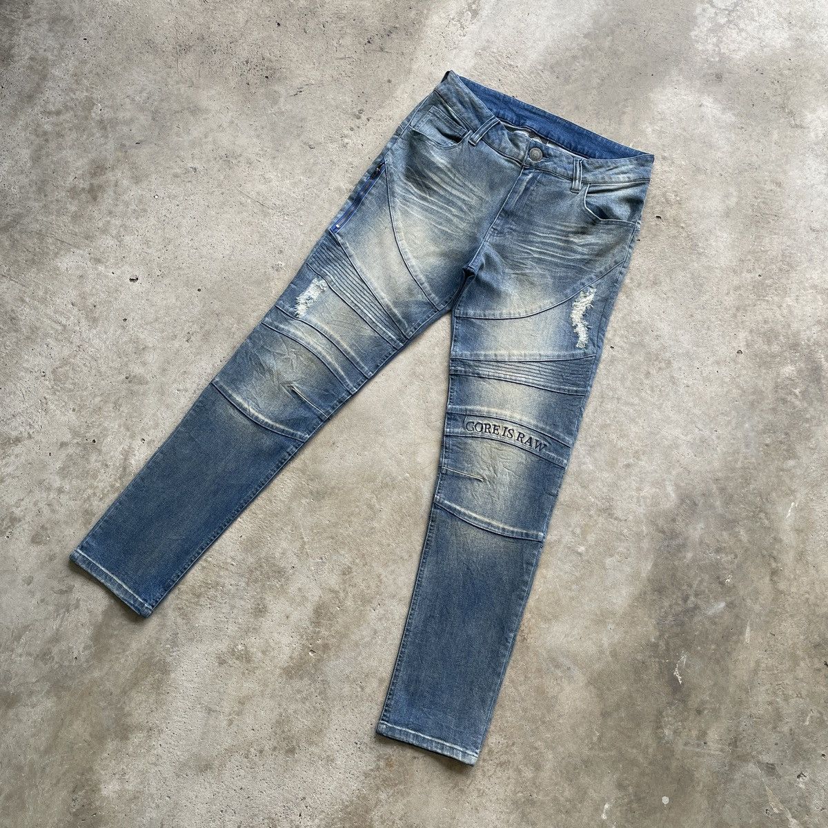 Japanese Brand Vintage Japan MCD Jeans Rusty Embroidery Denim Faded Pants Size US 31 - 3 Thumbnail