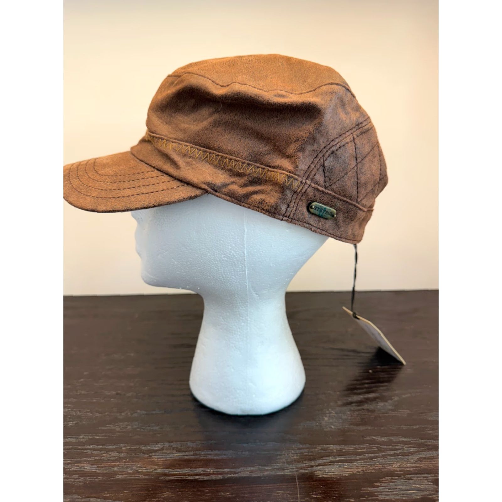 Stetson Stetson Hat Large Brown Leather Houndsville Hike Dad Outdoor Motorcycle Mens Size ONE SIZE - 5 Thumbnail