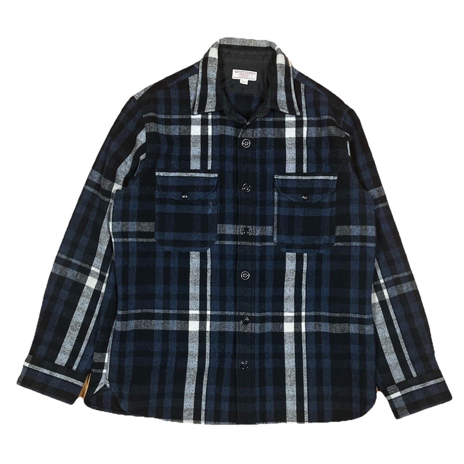 Wallace & Barnes Wallace & Barnes Wool Flannel Shacket Navy HeavyweightPlaid Size US L / EU 52-54 / 3 - 1 Thumbnail