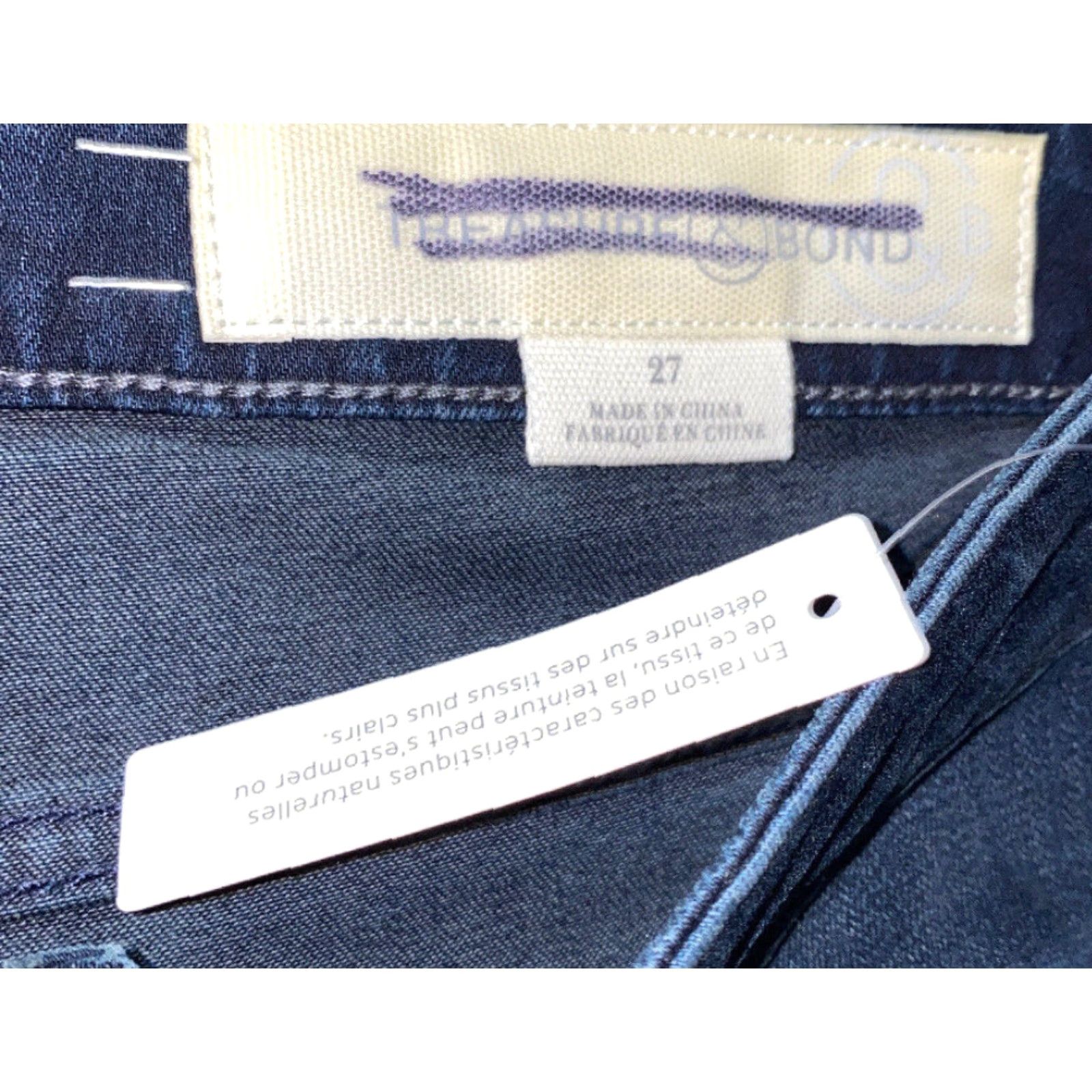 Treasure & Bond Treasure & Bond Mens High Rise Skinny Flare Jeans Black 27W Casual NEW Size US 27 - 6 Thumbnail