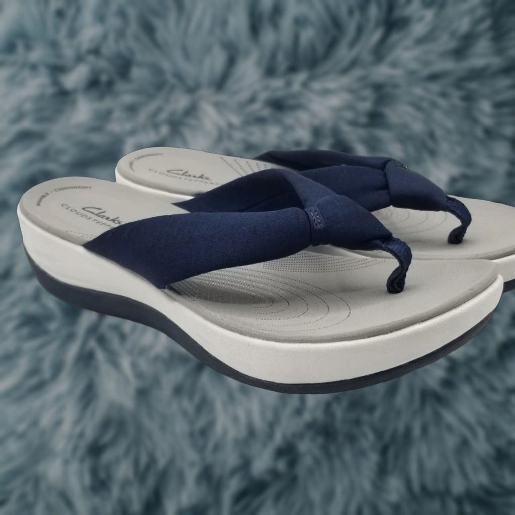 Clarks Clarks Cloudsteppers Women's Size 10 Blue Slip On Casual Comfort Sandals Size US 10 / IT 40 - 1 Thumbnail