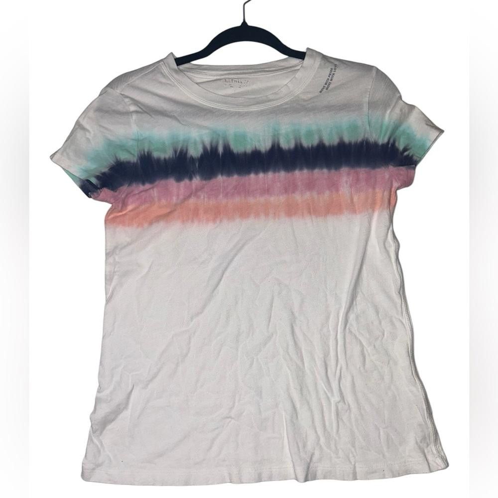 Designer Athleta l Organic Daily Tie Dye Stripe Tee Small Size S / US 4 / IT 40 - 2 Thumbnail
