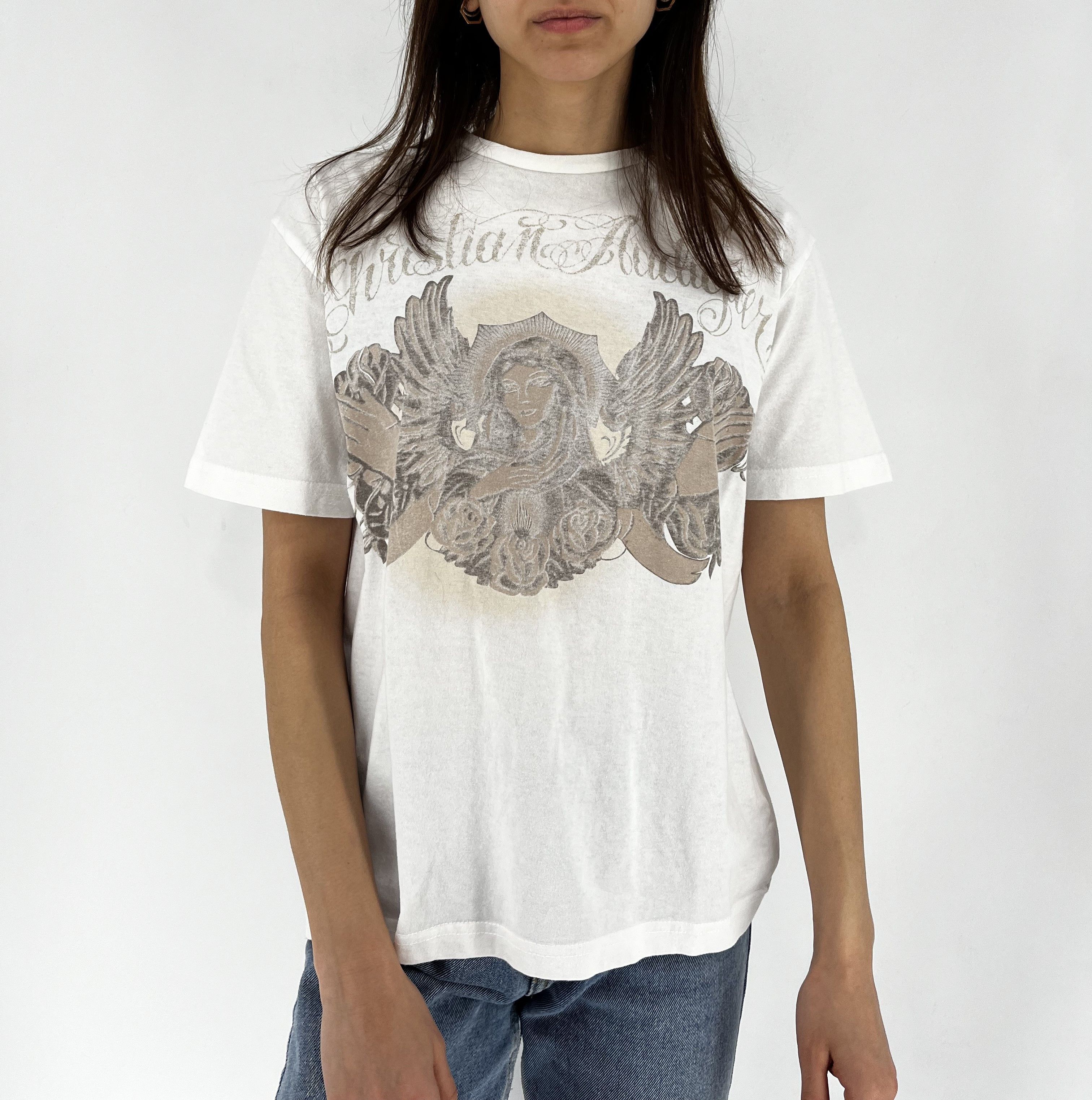 Christian Audigier Vintage Y2K Christian Audigier Women’s T-Shirt Size L / US 10 / IT 46 - 1 Thumbnail