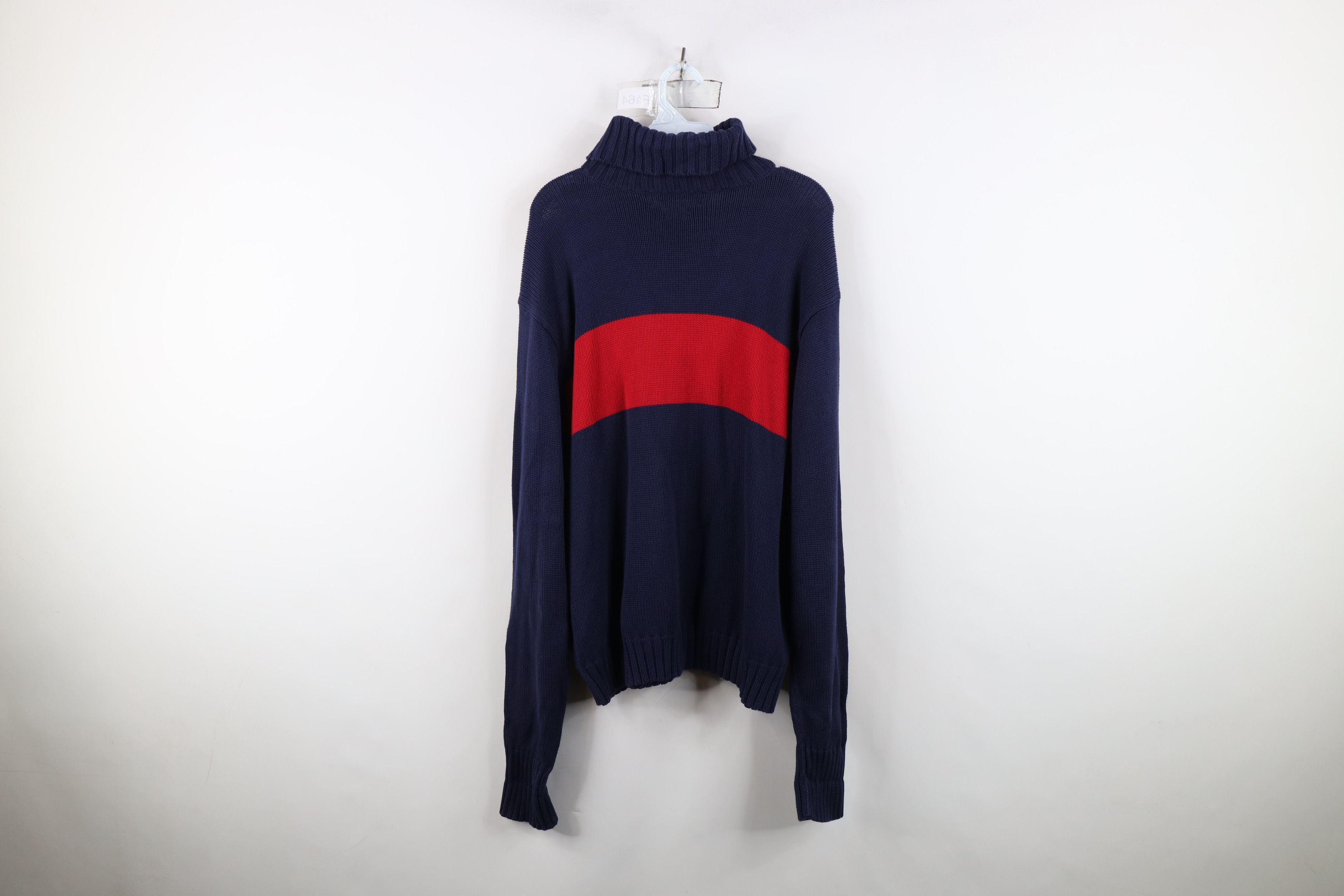 Ralph Lauren Vintage 90s Ralph Lauren Cotton Knit Turtleneck Sweater Size US XL / EU 56 / 4 - 10 Thumbnail