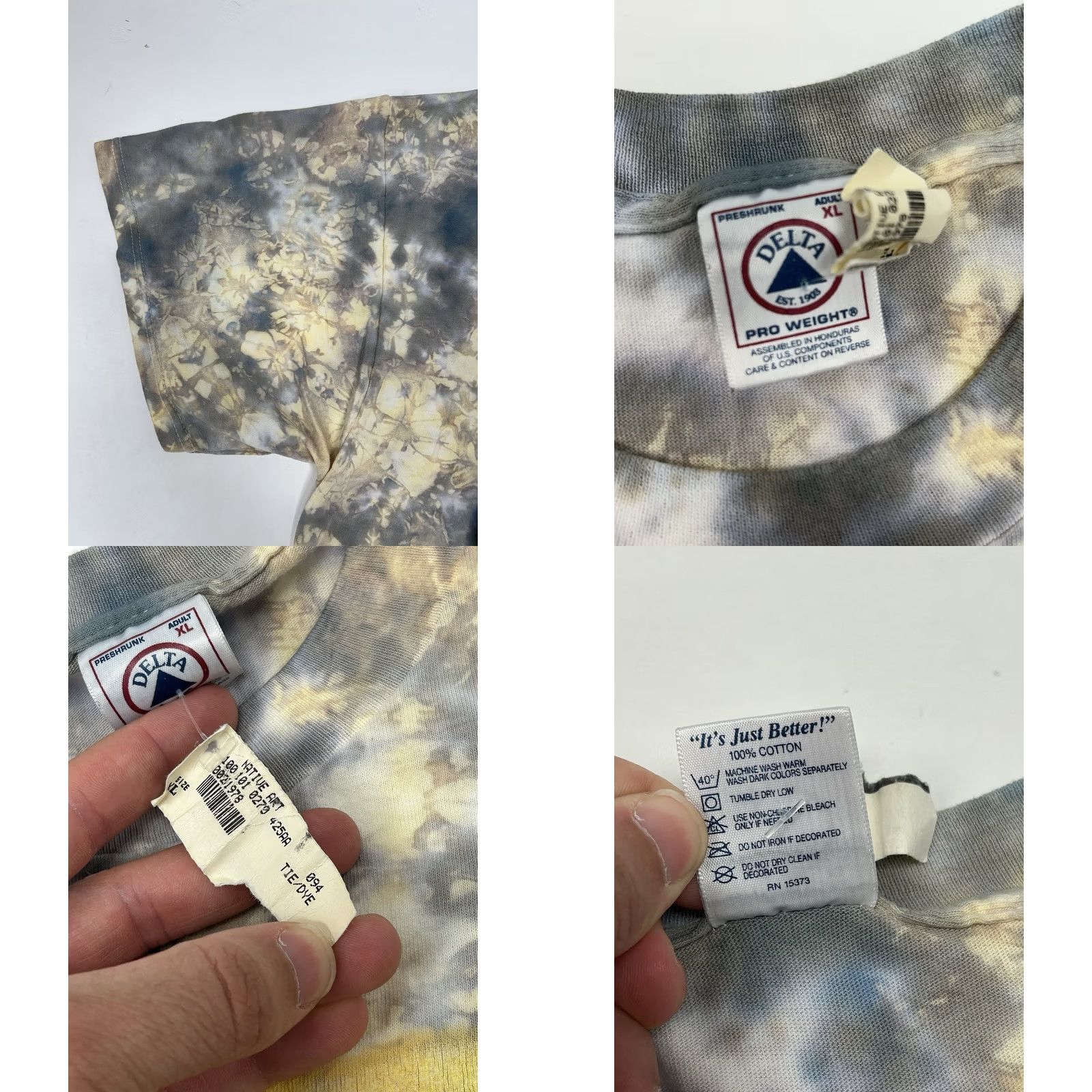 J Brand VINTAGE The Beatles Tie Dye T Shirt XL Mens Rock Band Tour Tee 1996 90s Size US XL / EU 56 / 4 - 9 Thumbnail