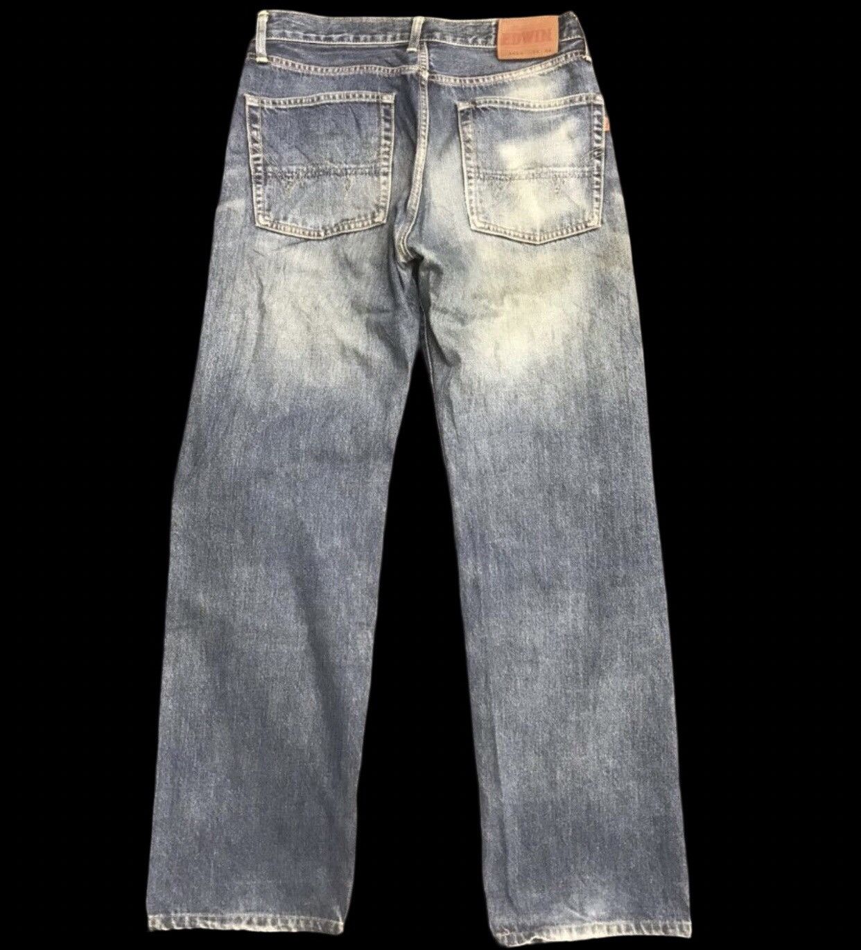 Edwin 💥Insane 90s💥 EDWIN 505x Distressed Mud Wash Selvedge Jeans Size US 31 - 1 Thumbnail
