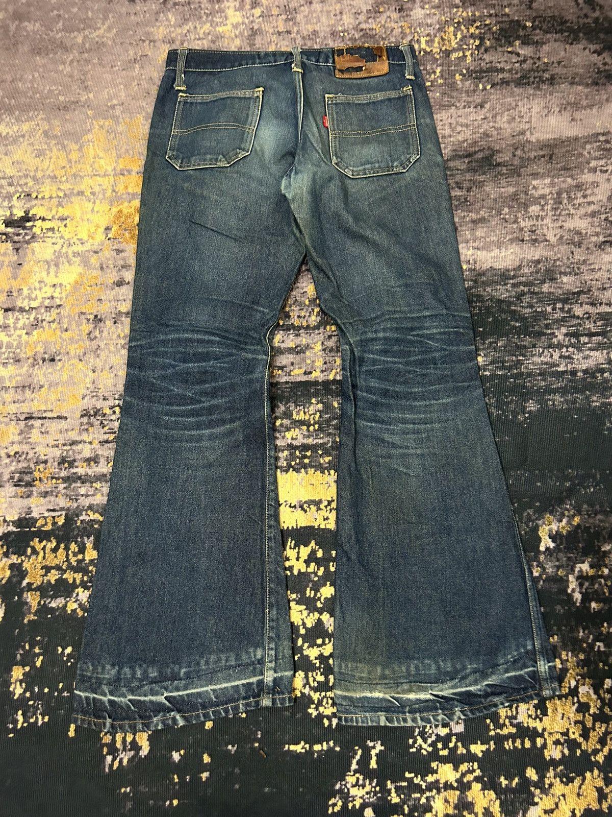 Tornado Mart Vintage Big John Distressed Super Flare Jeans Size US 32 / EU 48 - 5 Thumbnail