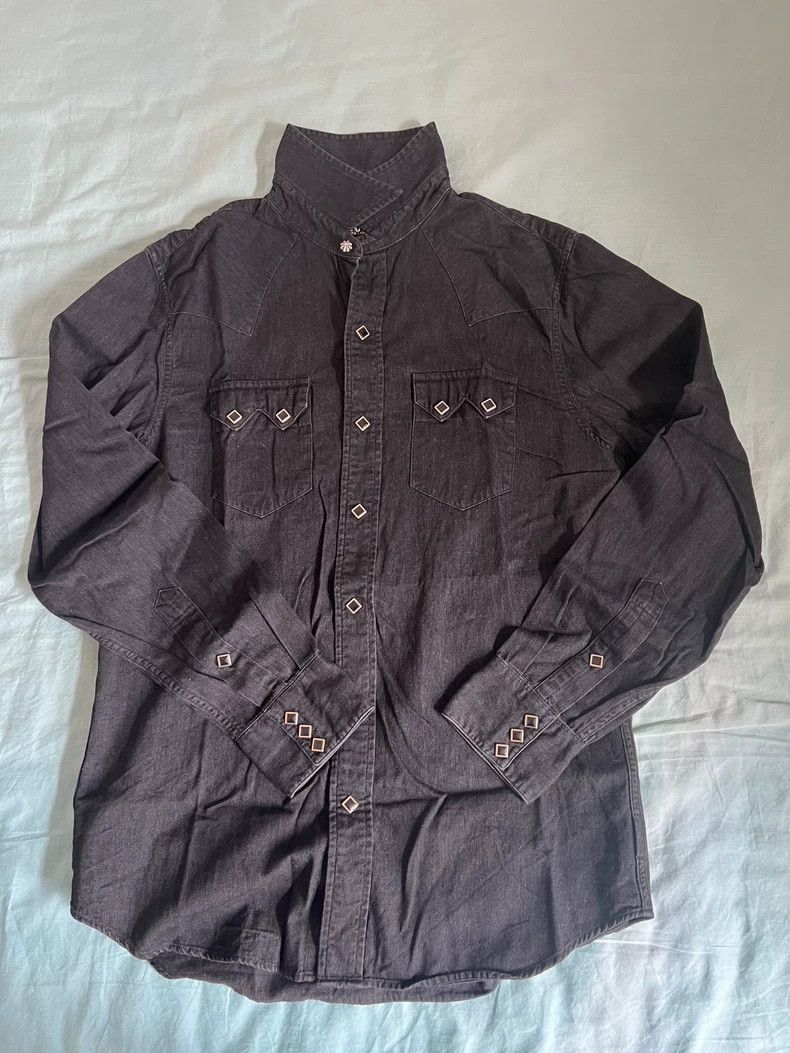 RRL Ralph Lauren RRL Ralph Lauren Diamond gemstone buckle black denim shirt Size US M / EU 48-50 / 2 - 1 Thumbnail