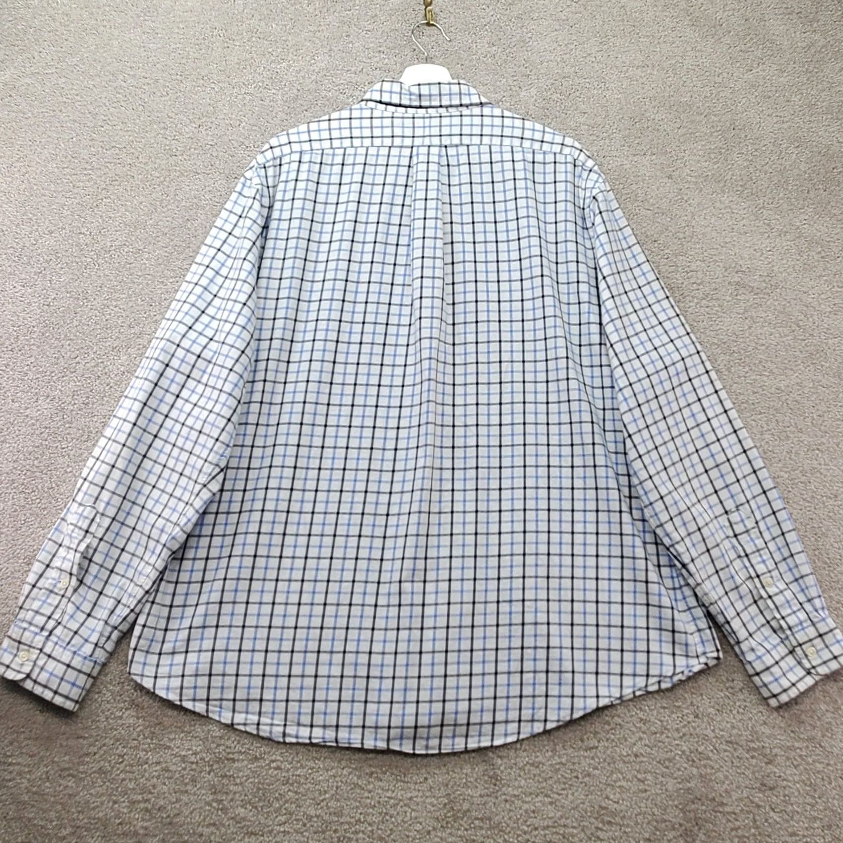 Ralph Lauren Ralph Lauren Button Down Shirt Mens 2XL White Blue Windowpane Plaid Custom Fit Shirt (Button-Up) Size US XXL / EU 58 / 5 - 5 Thumbnail