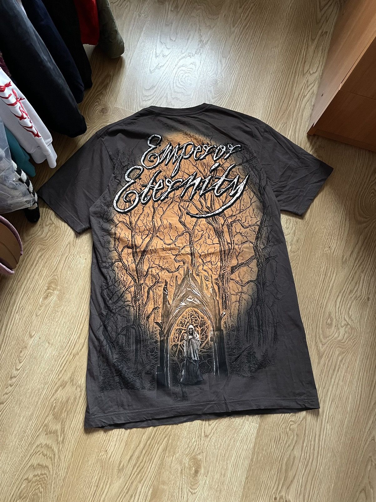 Affliction Y2K Vintage Crazy Affliction Style All Over Print Skull Tee Size US L / EU 52-54 / 3 - 6 Thumbnail