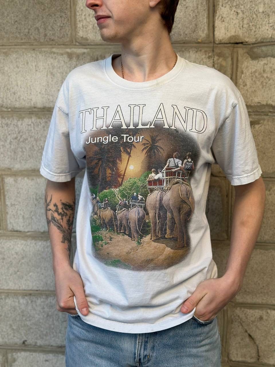 Grailed Vintage Thailand Jungle Tour Elephant Graphic T-Shirt Safari Size US M / EU 48-50 / 2 - 1 Thumbnail