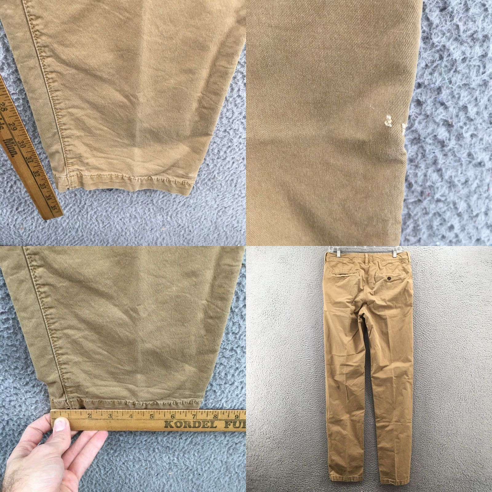 American Eagle Outfitters VINTAGE American Eagle Outfitters Chino Pants Mens 32x36 Beige Mid Rise Zip Fly Slim/Regular Tie Legs? Size US 32 / EU 48 - 8 Thumbnail