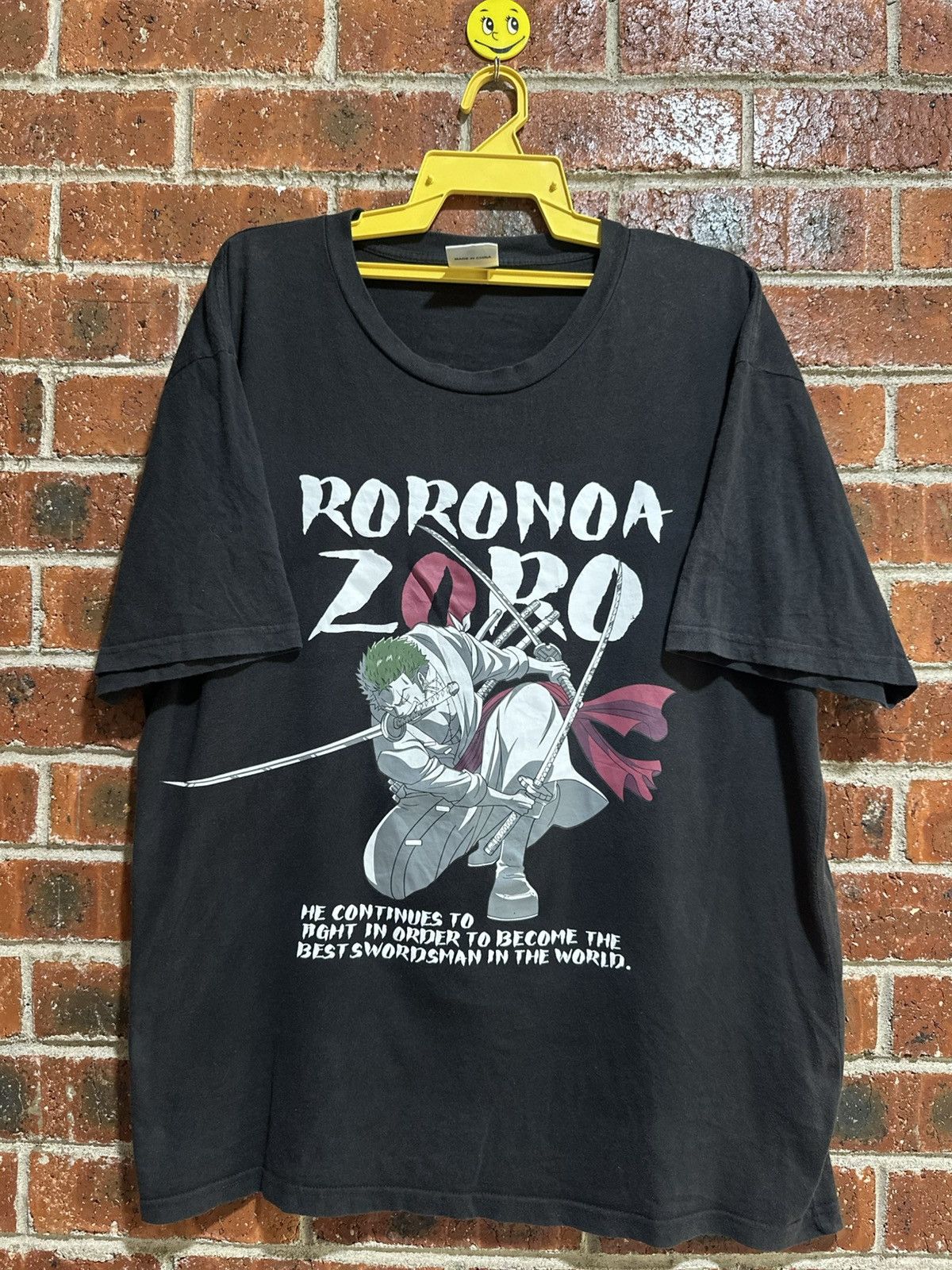 Japanese Brand × One Piece × Vintage Vintage Roronoa Zoro Faded Tee Size US XXL / EU 58 / 5 - 1 Thumbnail