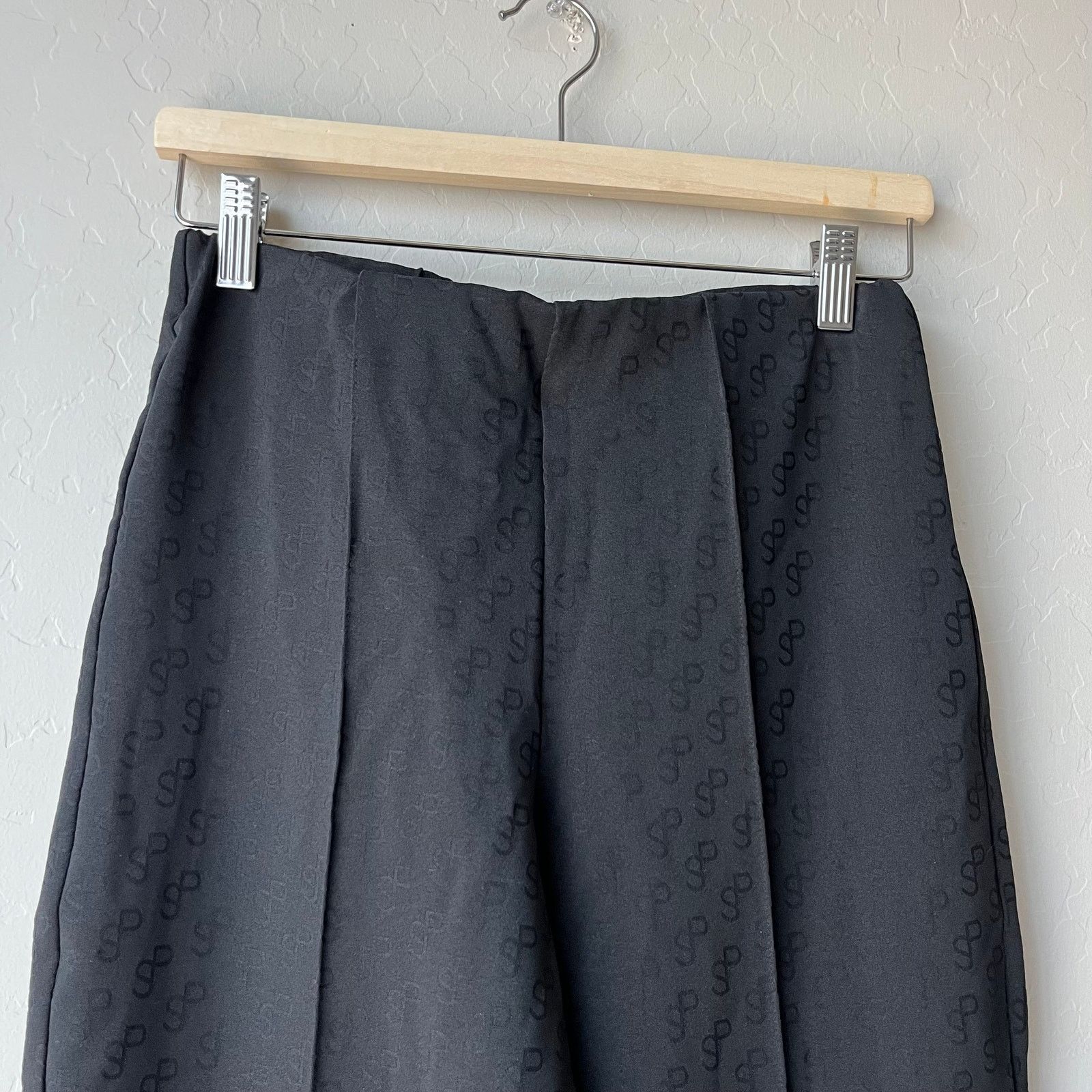Saks Potts Saks Potts Black Lissi Logo Jacquard Straight Leg Pants Sz 1 Size 27" / US 4 / IT 40 - 4 Thumbnail