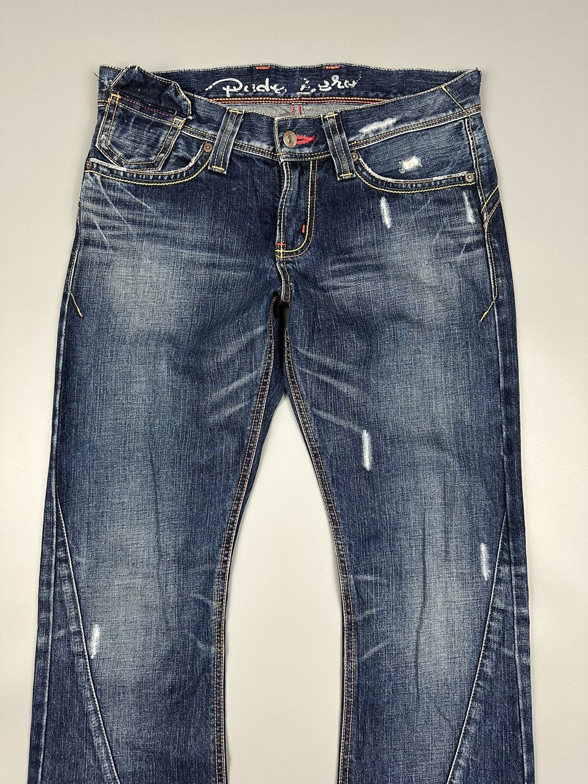 Edwin 🔥Flared🔥 Vintage Edwin Twist Leg With Buckle Back Denim Size US 32 / EU 48 - 5 Thumbnail