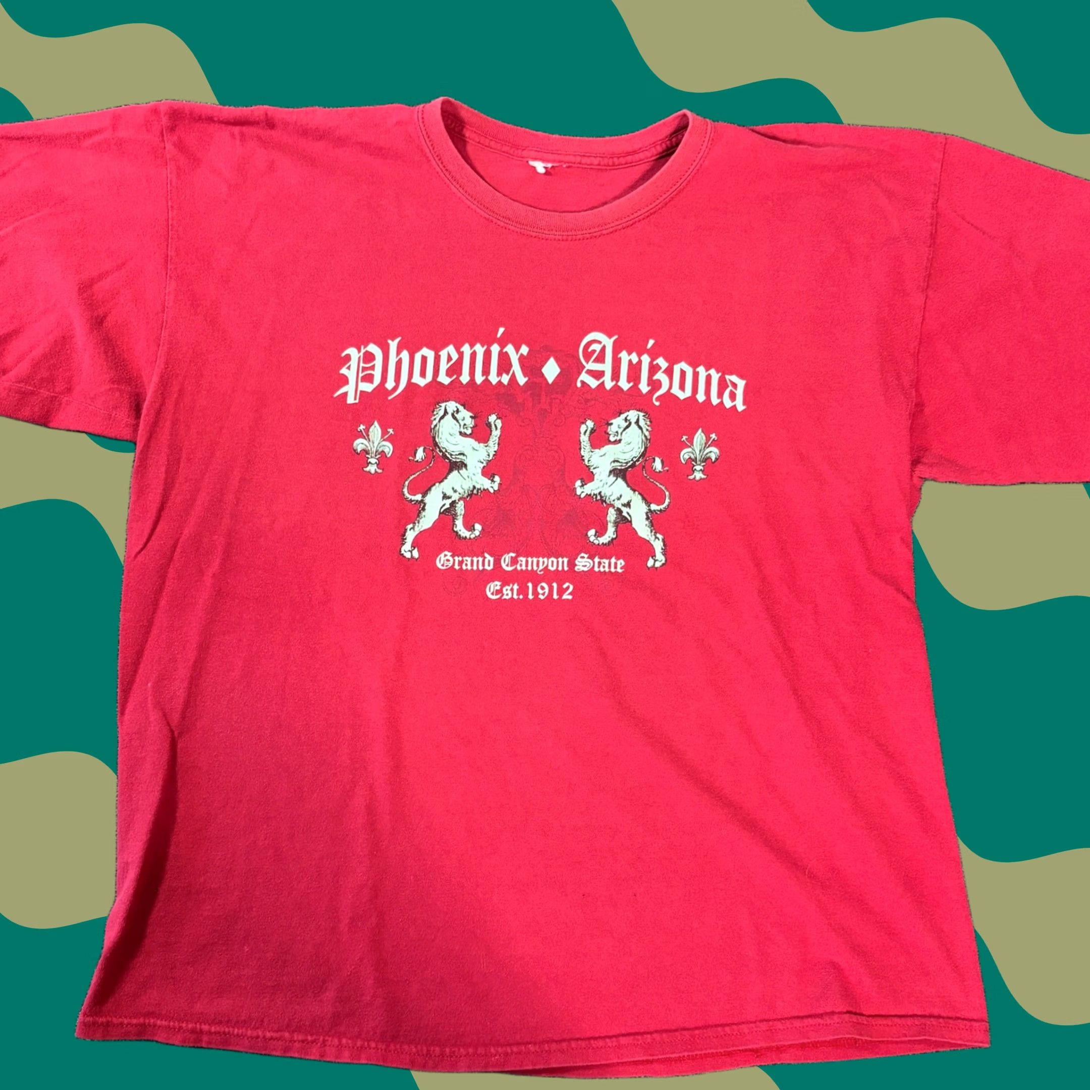 Vintage VINTAGE Y2K Phoenix Arizona Grand Canyon State Red Graphic Tee Mens XL Size US XL / EU 56 / 4 - 1 Thumbnail