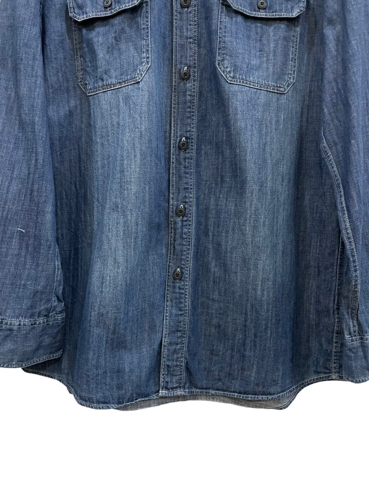 Japanese Brand × Jun Takahashi Vtg Y2k Uniqlo Faded Button Denim Jeans Flannel Size US XL / EU 56 / 4 - 4 Thumbnail