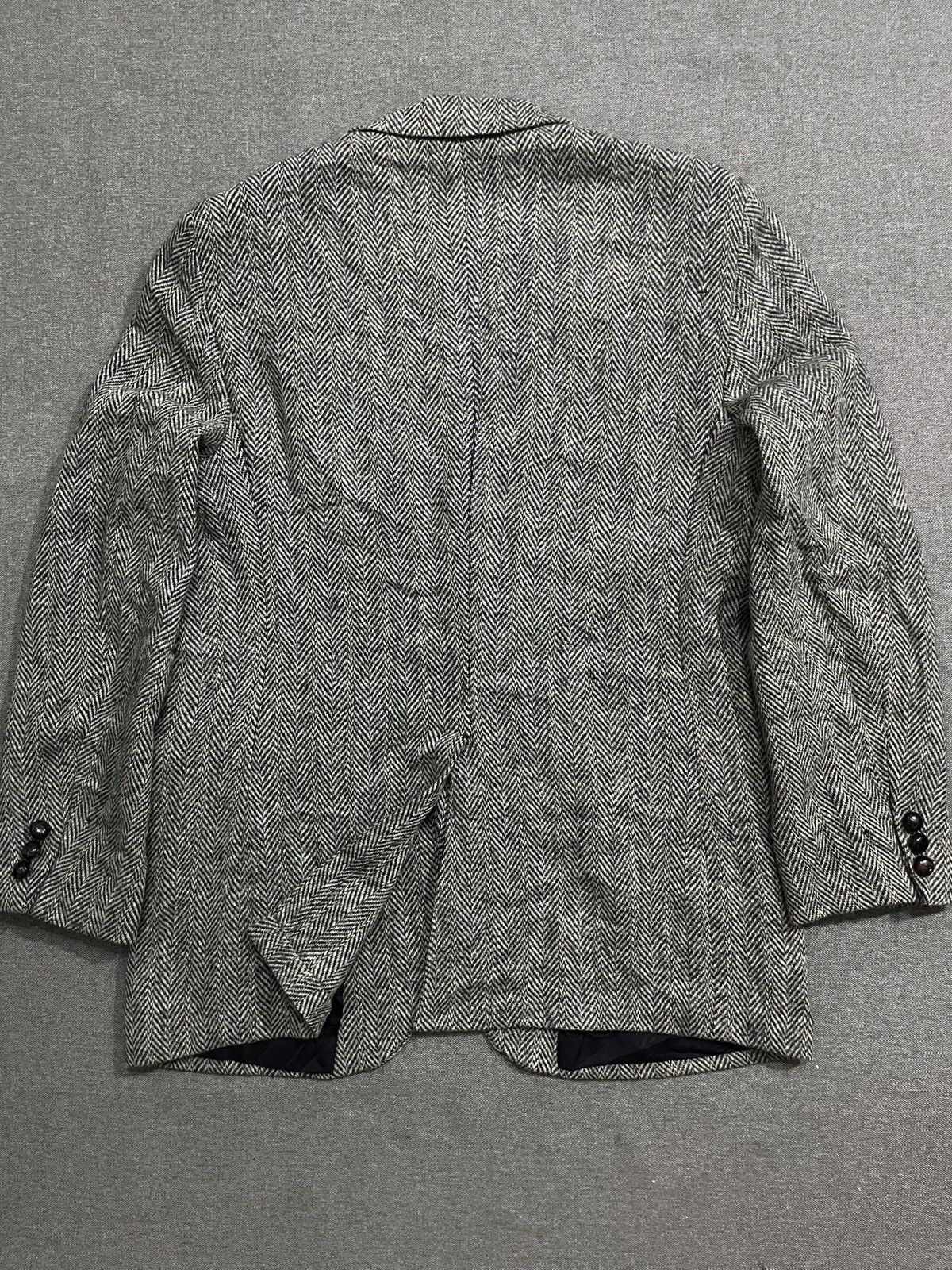 Harris Tweed Vintage Harris Tweed grey Blazer herringbone Scottish wooll Size 40R - 6 Thumbnail