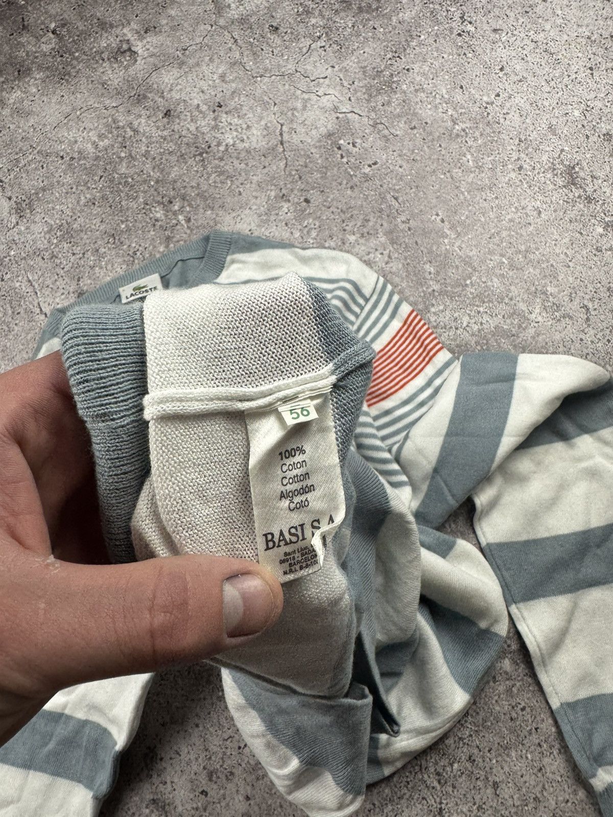 Lacoste Vintage Lacoste Striped Y2K Sweater Crewneck Vintage Cotton Size US L / EU 52-54 / 3 - 5 Thumbnail
