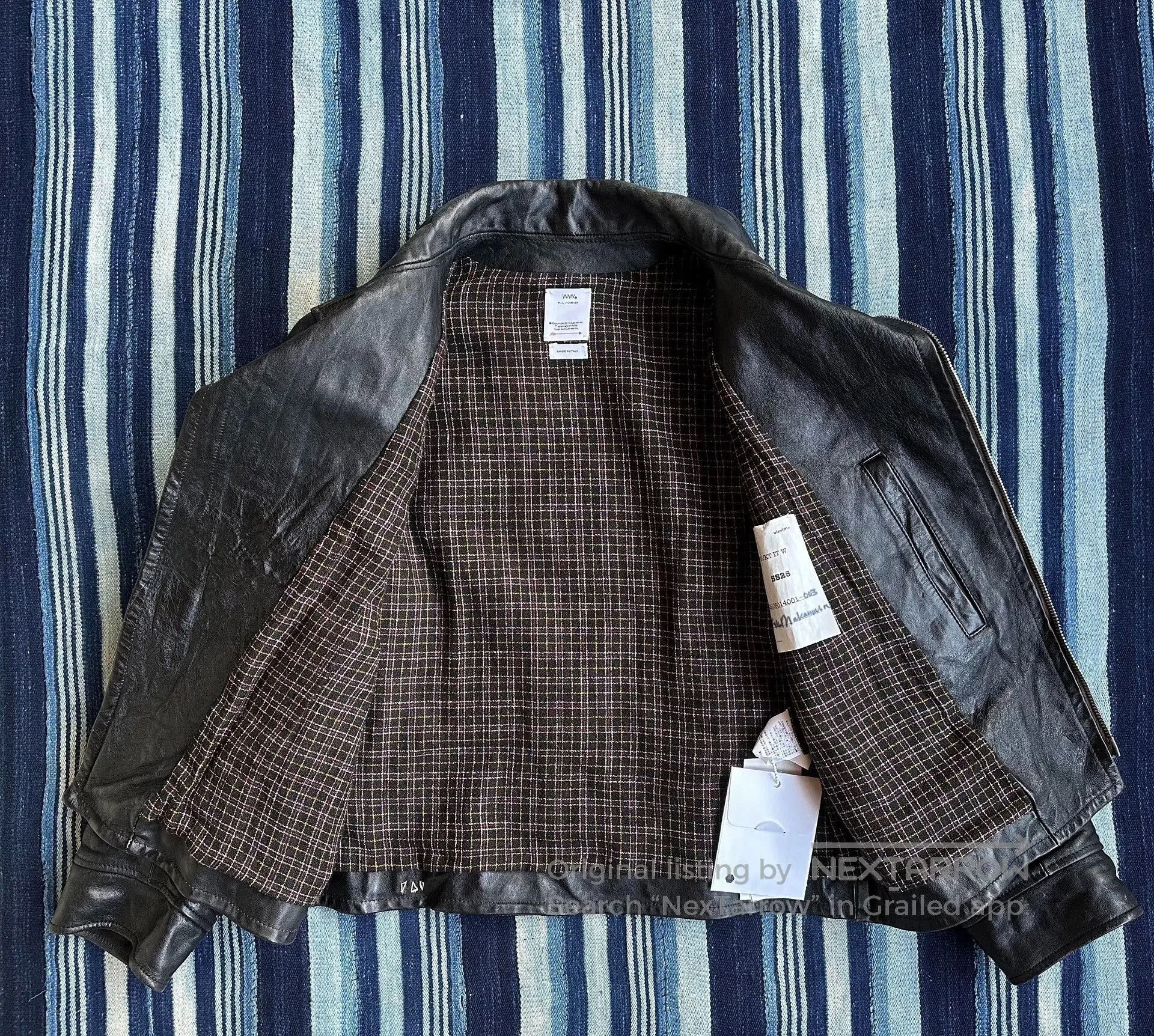 Visvim vintage black leather motorcycle jacket. Size XS / US 0-2 / IT 36-38 - 3 Thumbnail