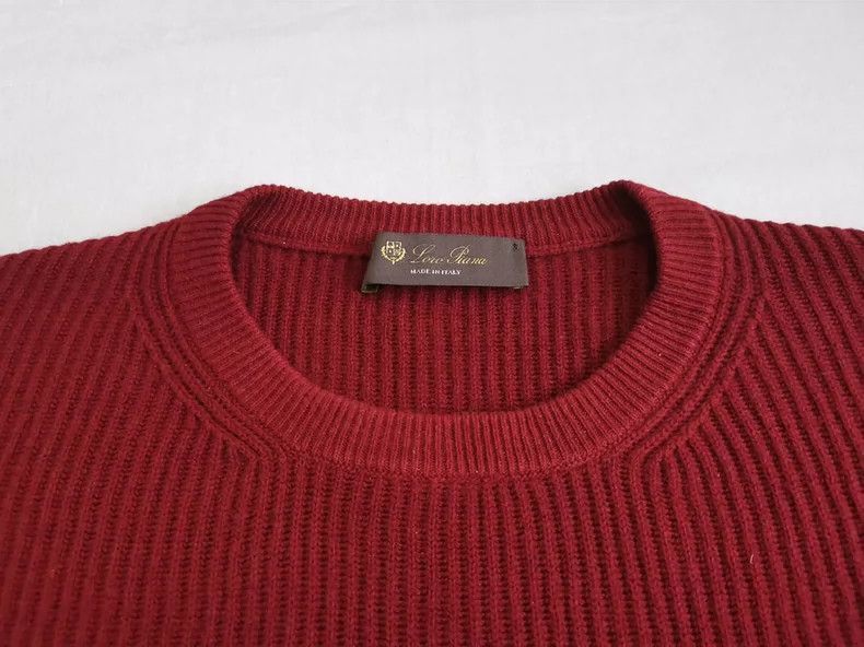 Loro Piana Loro Piana Burgundy Cashmere Sweater- Size US M / EU 48-50 / 2 - 2 Thumbnail