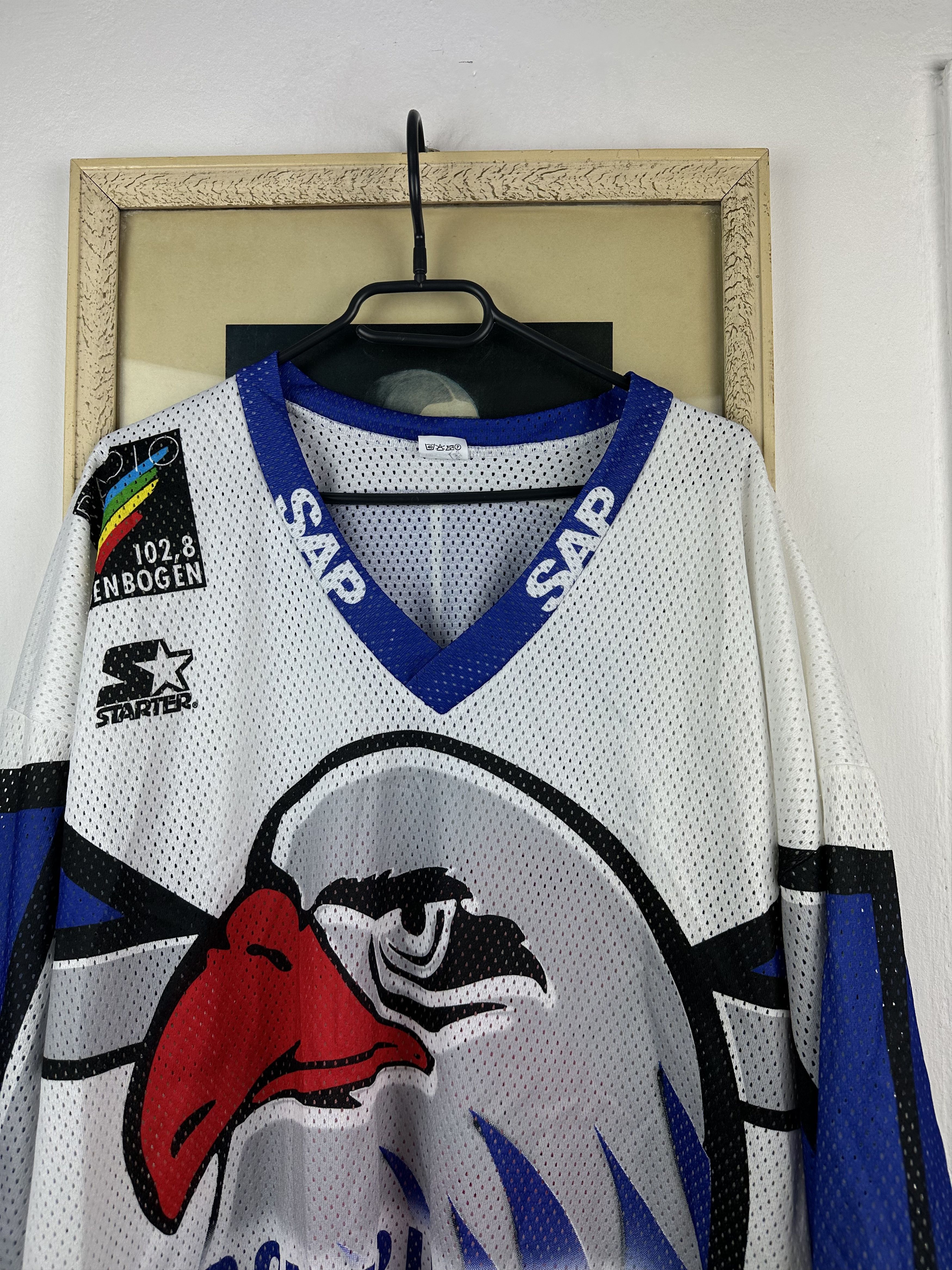 Starter Vintage Starter 90's Hudson #21Adler Mannheim Hockey Jersey Size US XXL / EU 58 / 5 - 2 Thumbnail