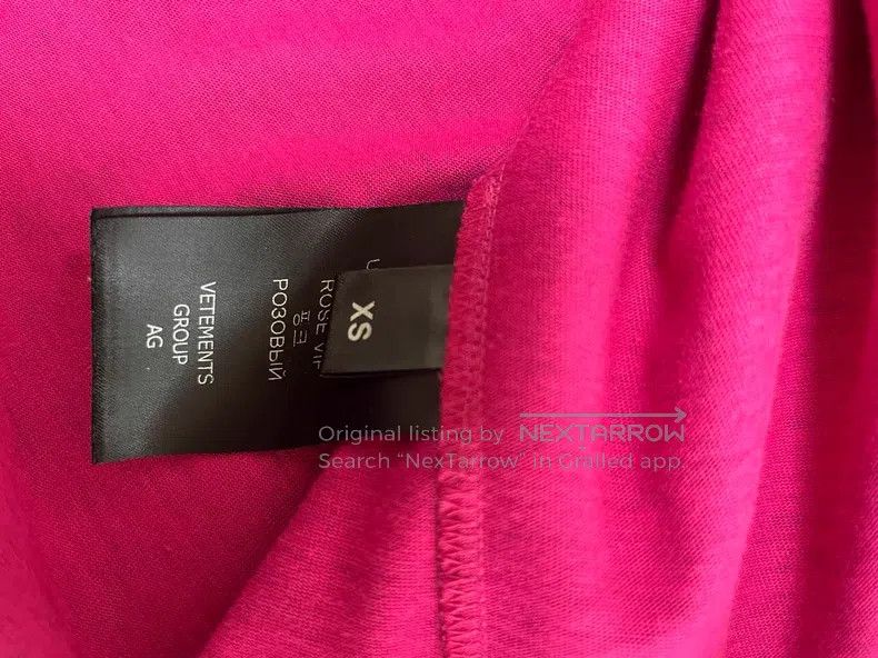 Vetements VETEMENTS Gradient Pink Letter Short Sleeve Size US XS / EU 42 / 0 - 5 Thumbnail