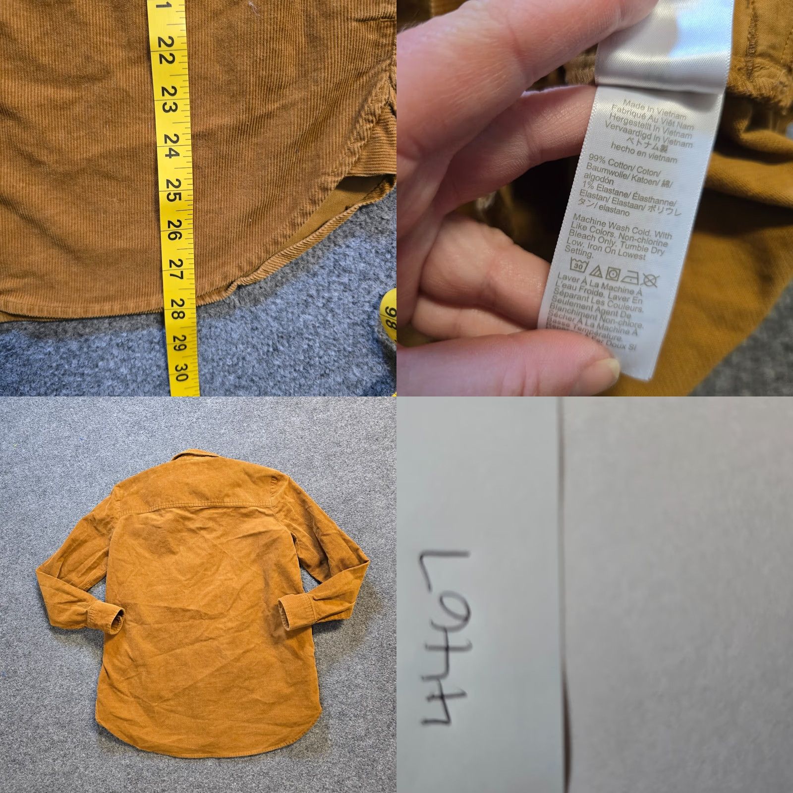 J.Crew J.CREW Blouse Shirt Women XXS Brown Corduroy Tunic Pockets Button Capsule Casual Size XXS / US 00 / IT 34 - 8 Thumbnail