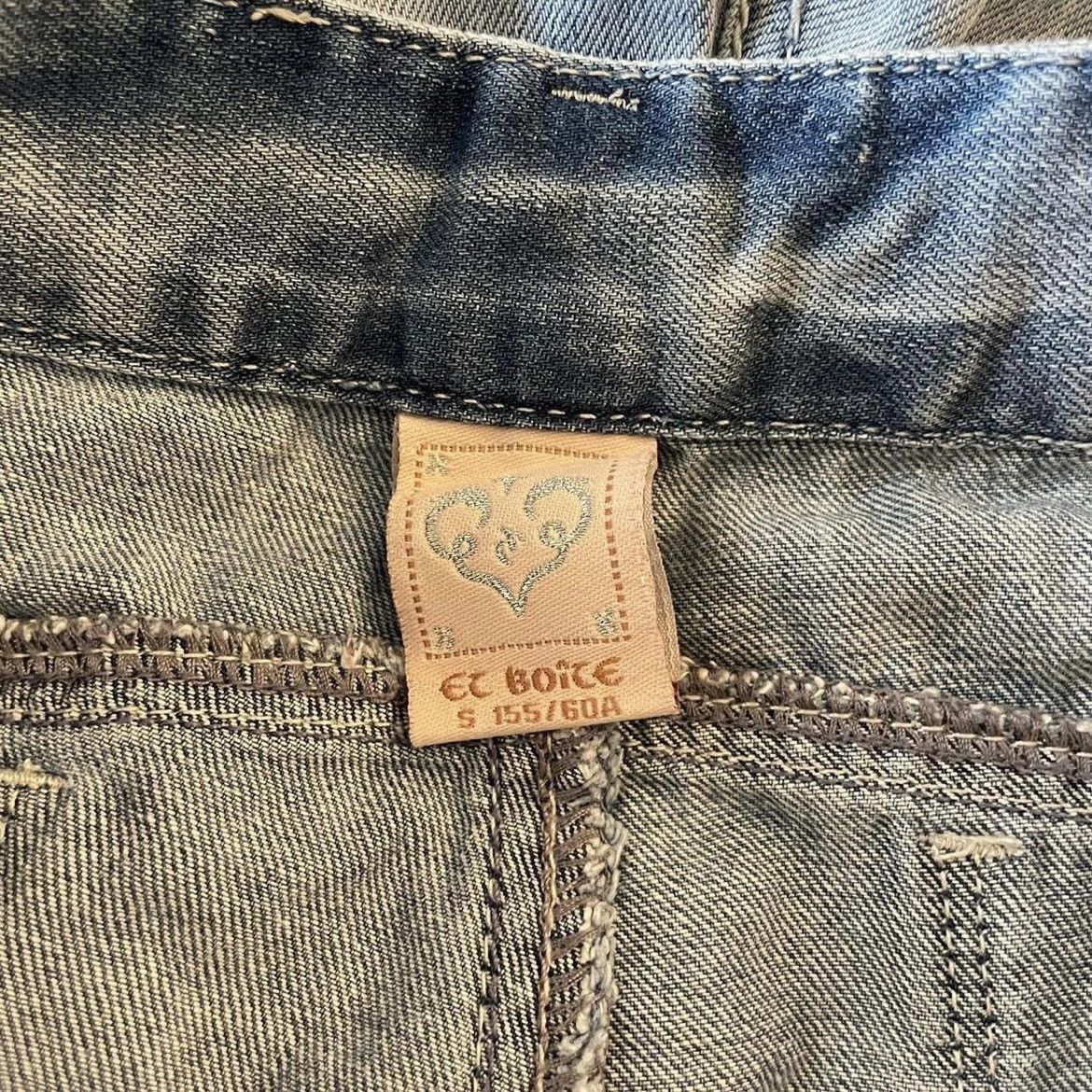 Japanese Brand et boite cotton mid rise light wash capris, sz small Size 27" / US 4 / IT 40 - 5 Thumbnail