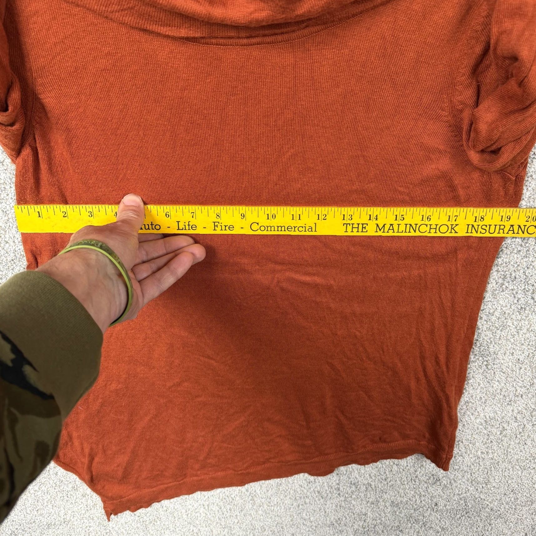 Vintage Chicos Sweater Women Orange Cowl Neck Asymmetrical Hem Cozy Winter Tunic Size 2 Long Sleeve Knit Cotton Rayon Nylon Size XS / US 0-2 / IT 36-38 - 3 Thumbnail