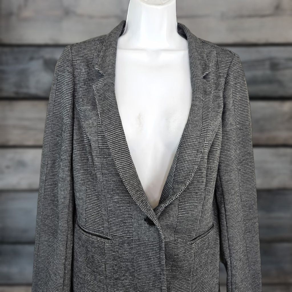 Vintage Lysse Blazer Womens Sz Small Black Gray Single Button Size S / US 4 / IT 40 - 1 Thumbnail