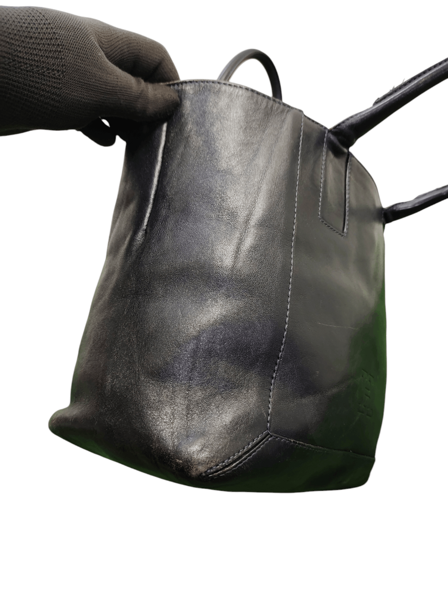 Leather Vintage Hirofu Italy Patina Leather Tote Bag Size ONE SIZE - 7 Thumbnail