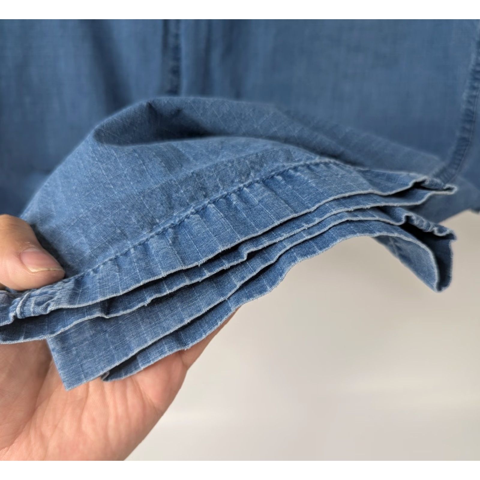 Madewell VINTAGE Madewell Indigo Blue Ripstop Cotton Drawstring Cargo Pants NA151 33 Women Pants Cargo Blue 33 Mens? Size 24" / US 00 / IT 34 - 2 Thumbnail