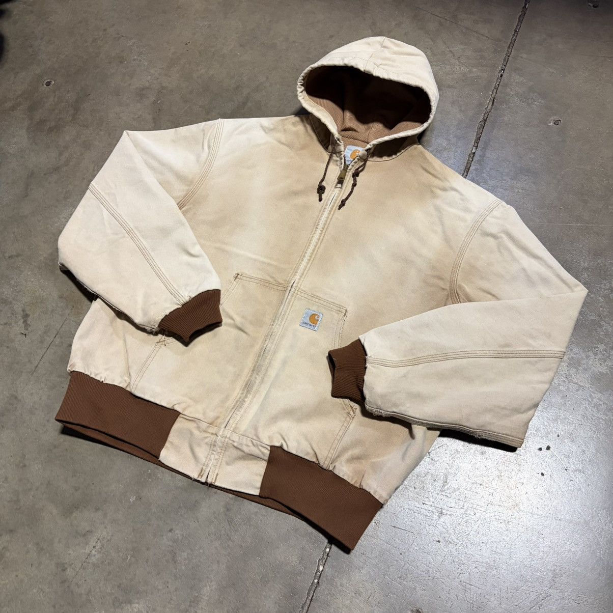 Carhartt Vintage 90s Carhartt Hooded Jacket Thermal Line JR106 J03 Size US XL / EU 56 / 4 - 2 Thumbnail