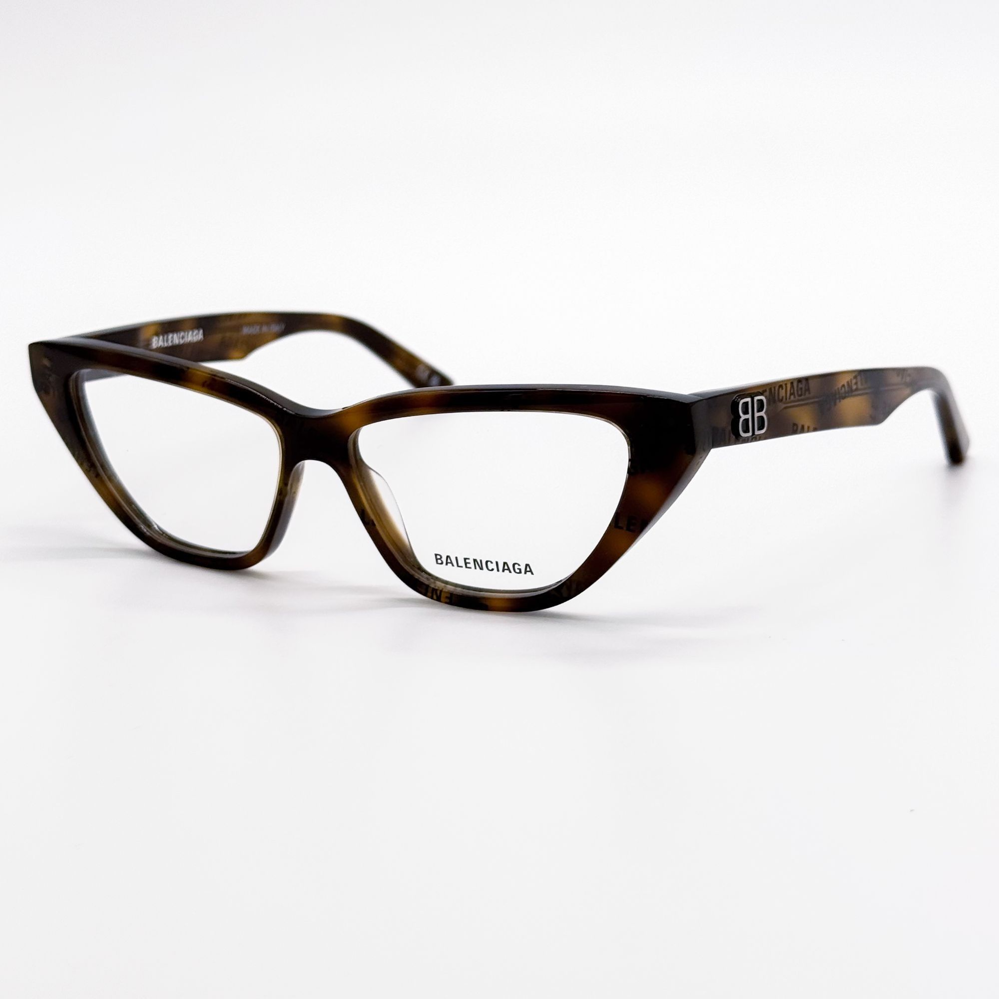 Balenciaga NEW BALENCIAGA EYEGLASSES BB0128O 005 CAT EYE DARK HAVANA WO Size ONE SIZE - 6 Thumbnail