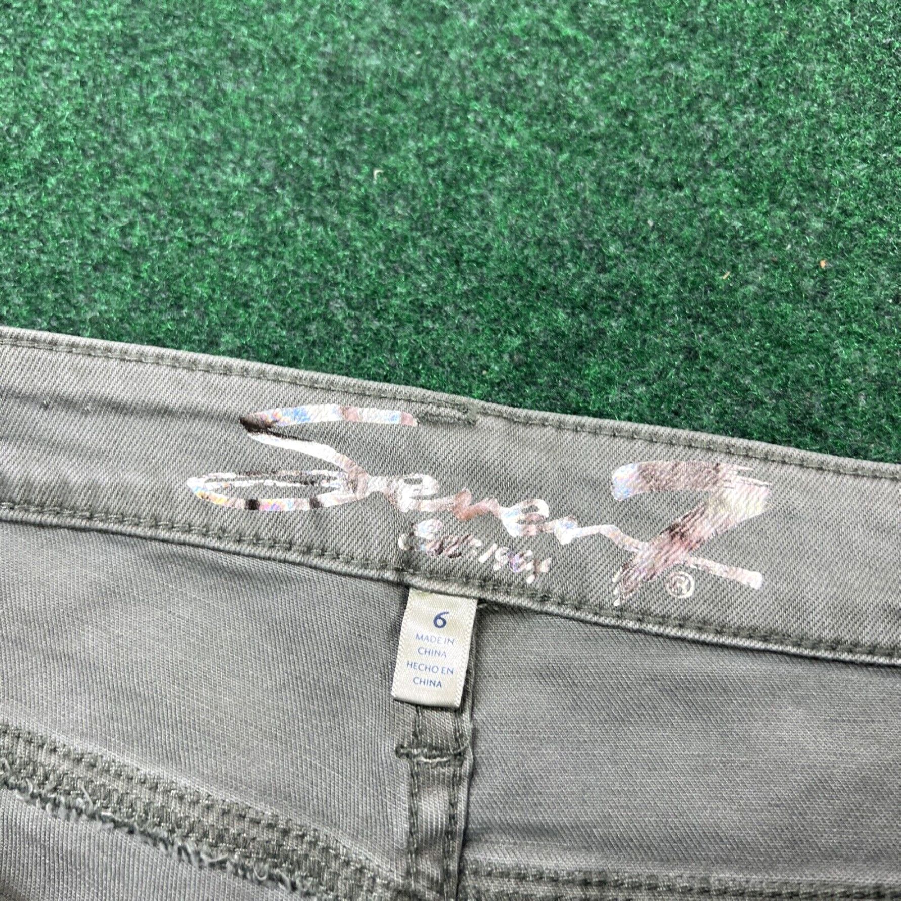 Vintage Utility by Seven7 Size 6 Green Denim pants jeans Size 28" / US 6 / IT 42 - 7 Thumbnail