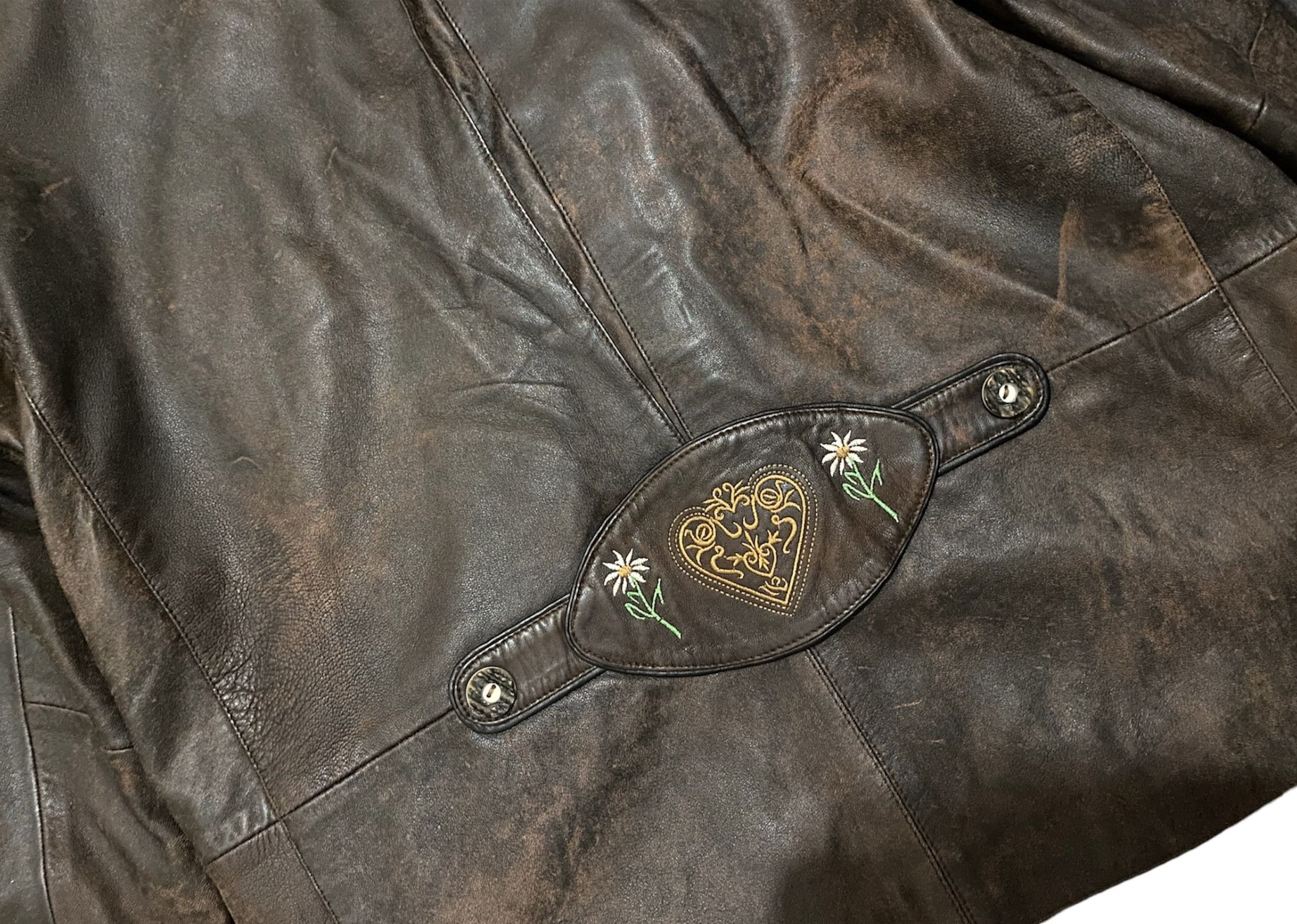 Vintage Vintage Hunter Distressed Leather Blazer / Jacket / Coat / Size US XL / EU 56 / 4 - 9 Thumbnail