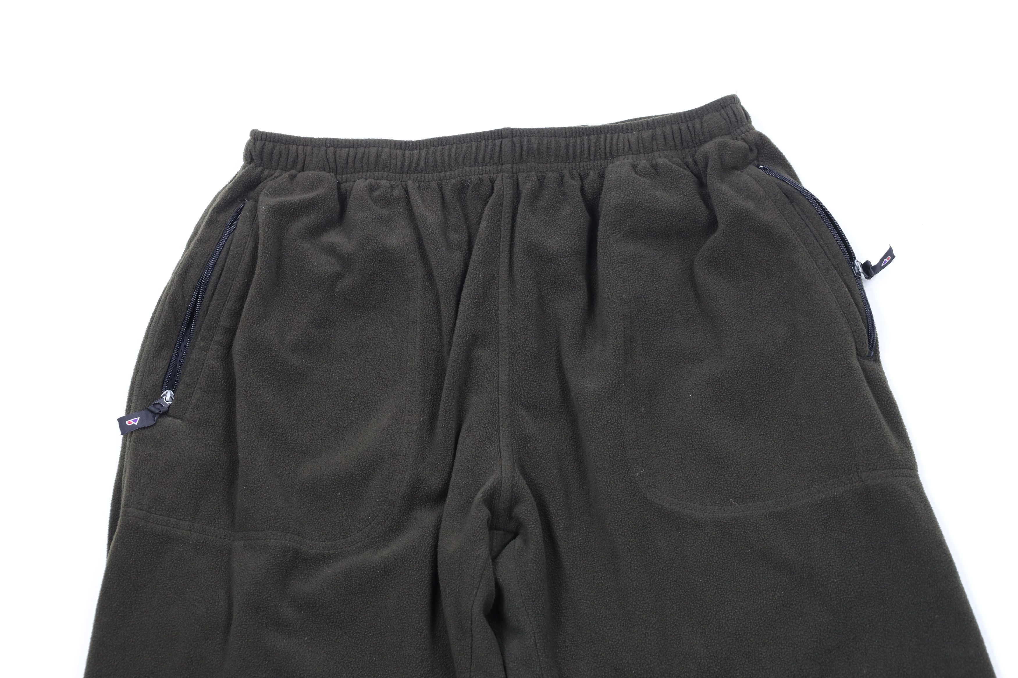 Vintage Vintage 90s Streetwear Fleece Sweatpants Joggers Green Size US 34 / EU 50 - 2 Thumbnail