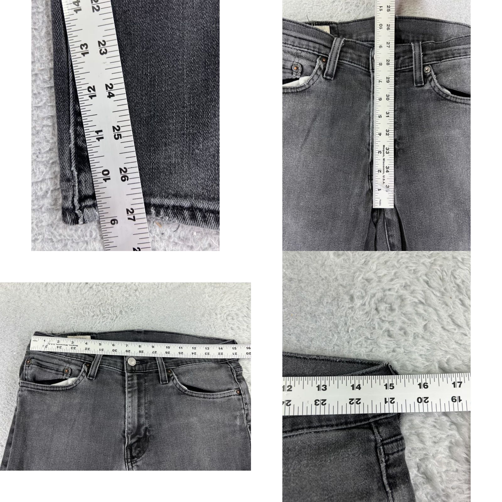 Levi's Levis 511 Jeans Adult 32 Black Denim Cotton Blend Premium 30x27 Levis Pants Regular 5-Pocket Design Jeans Mens Size US 32 / EU 48 - 9 Thumbnail