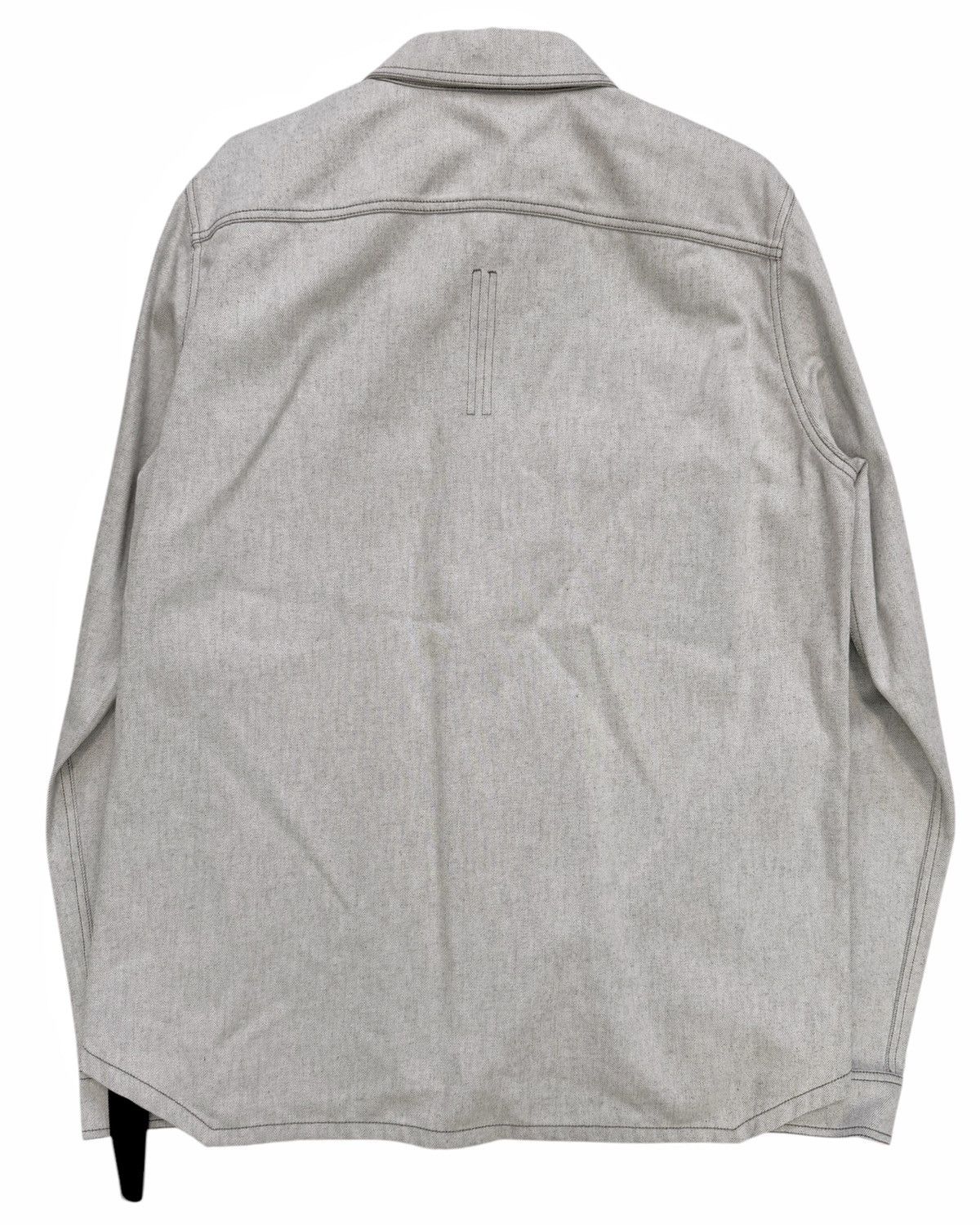 Rick Owens Denim Outershirt Milk Melange Overshirt Size US XL / EU 56 / 4 - 2 Thumbnail