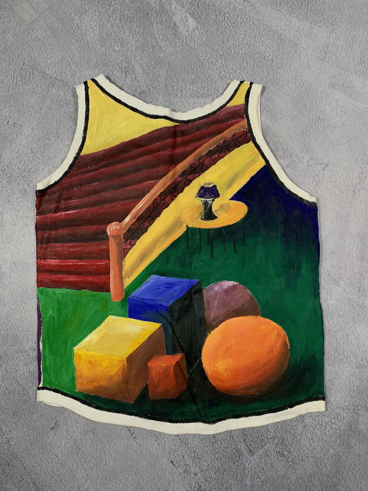 Vintage Vintage 90s Handmade painted Picasso abstract art tank-top Size S / US 4 / IT 40 - 5 Thumbnail