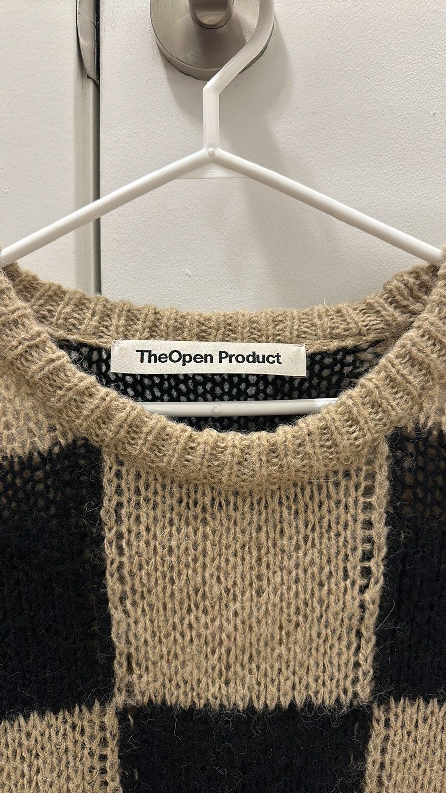 OPEN YY Open YY Beige Check Sweater Size S / US 4 / IT 40 - 3 Thumbnail