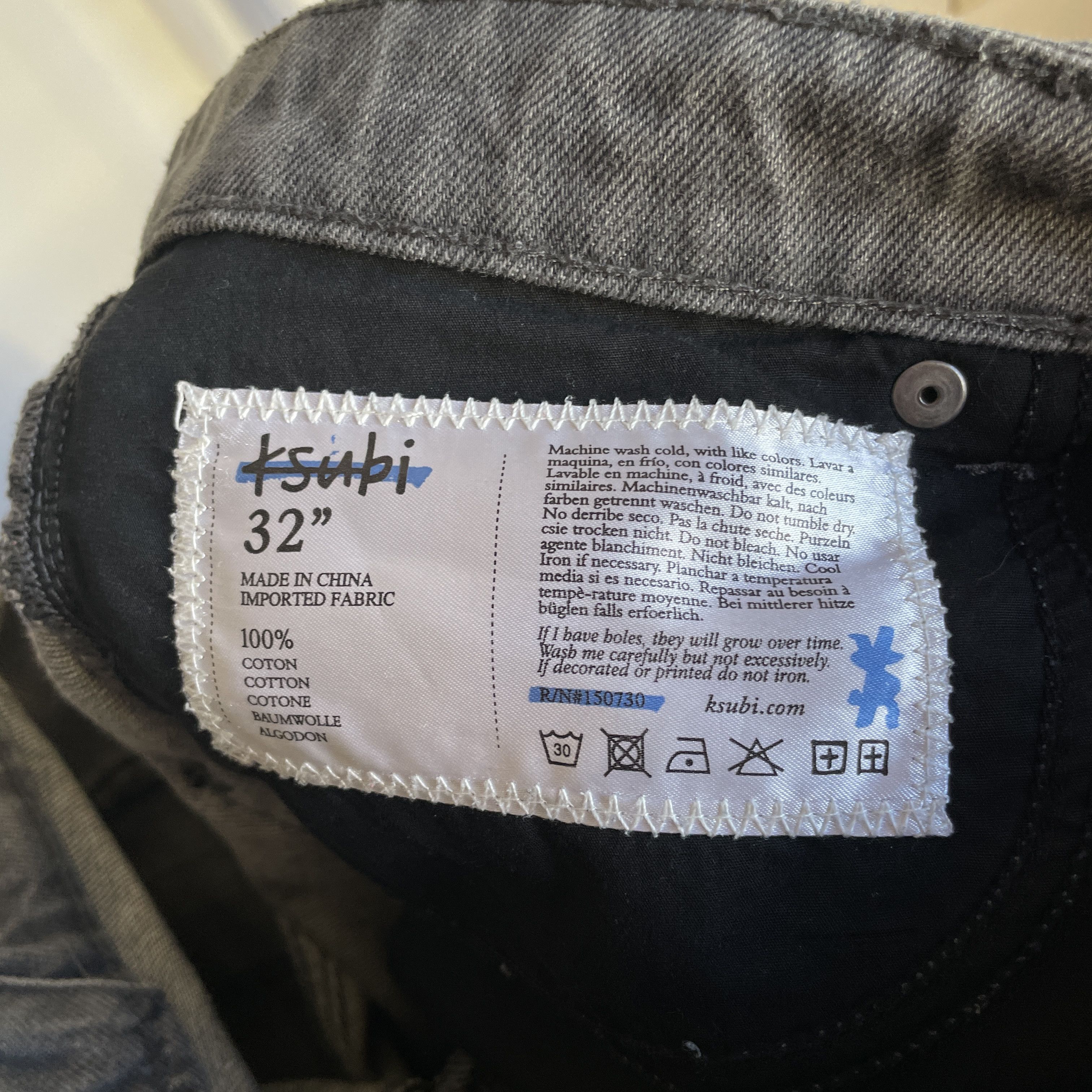 Ksubi Ksubi Chitch Fire Starter Distressed Gray Denim Size 32 Size US 32 / EU 48 - 16 Thumbnail