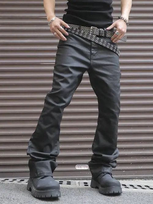 Japanese Brand OPIUM Gothic skinny stacked pants Y2K Size US 32 / EU 48 - 2 Thumbnail