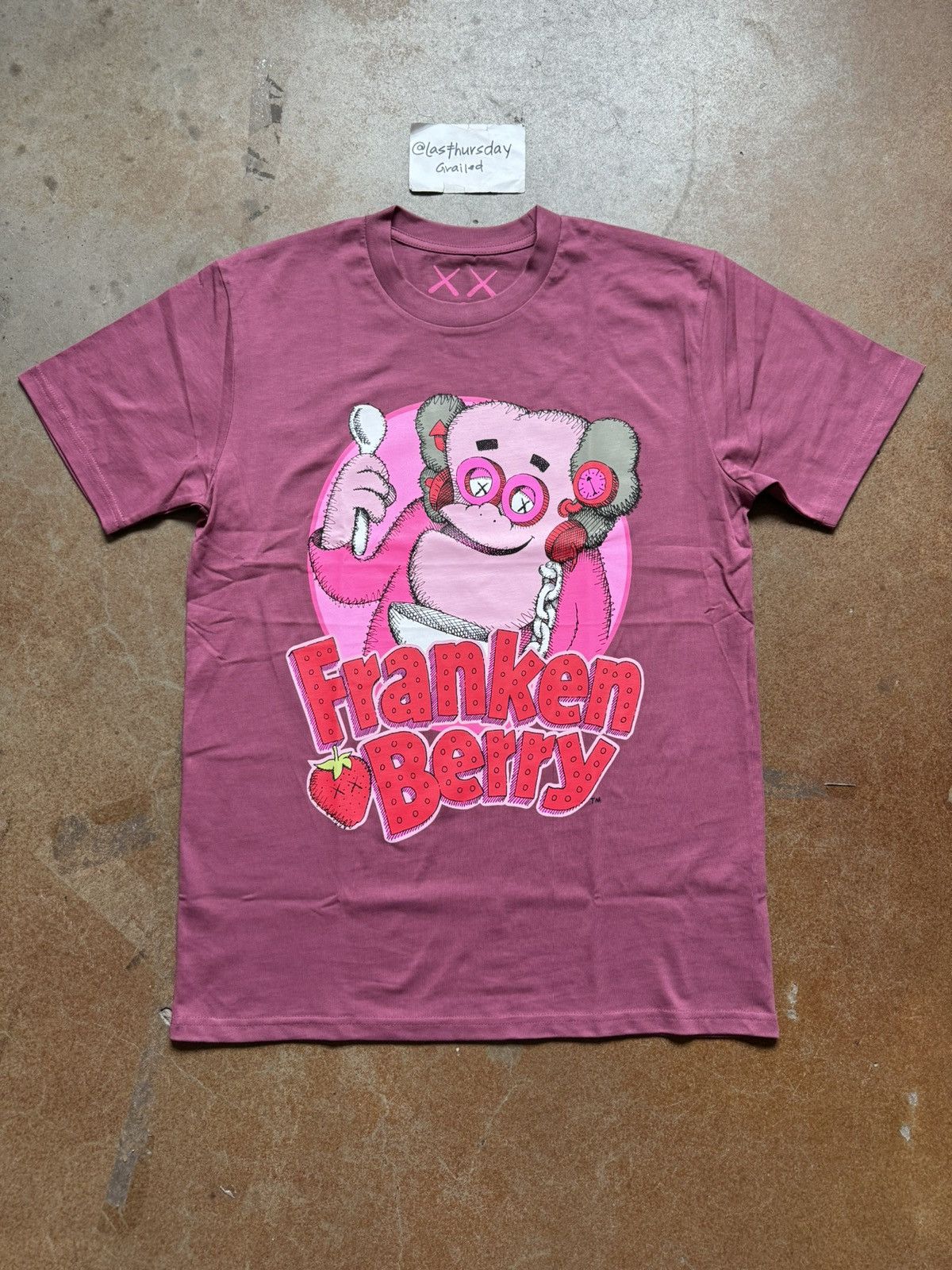 Image of Kaws X Monsters Franken Berry Tee Berry Small in Pink, Men's