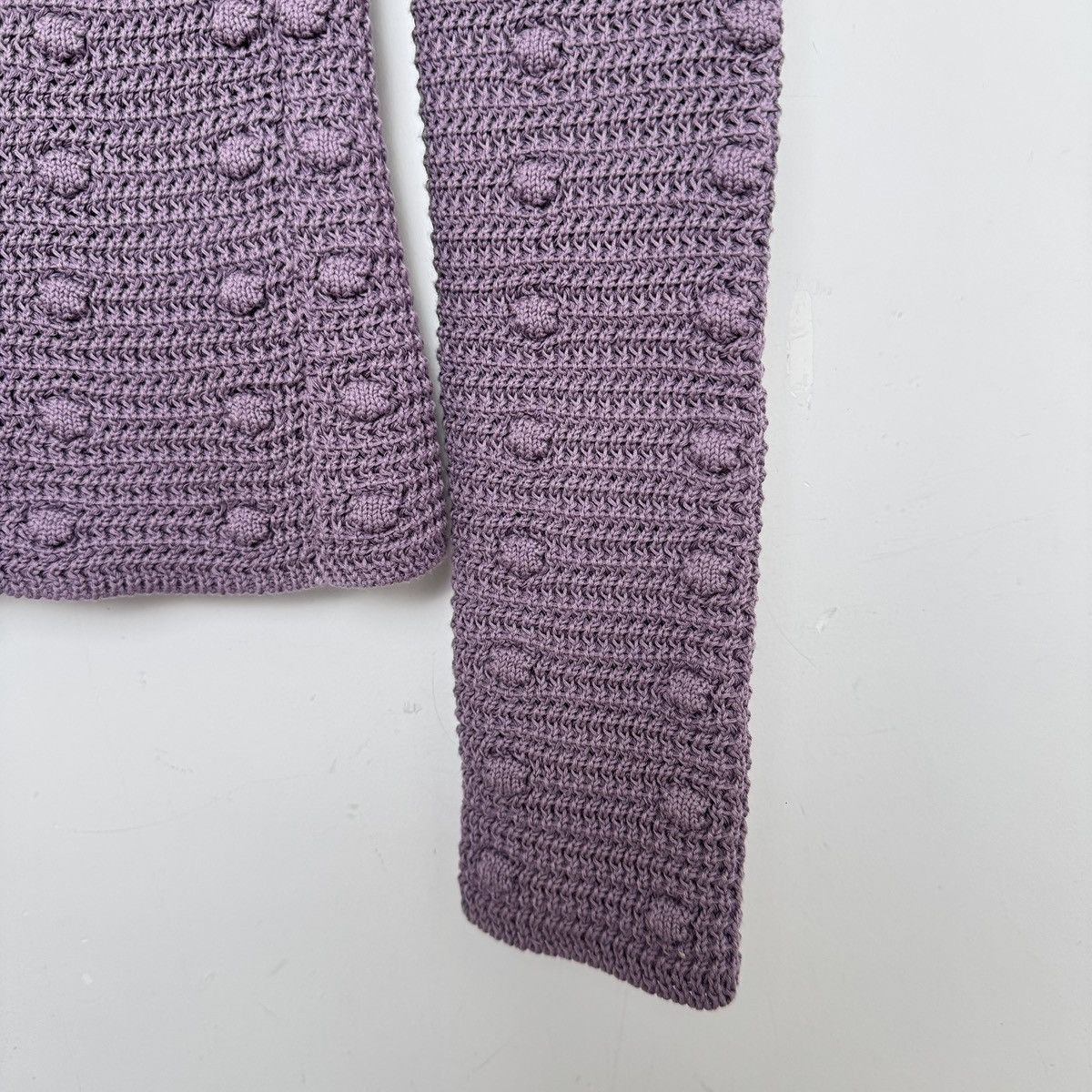 Bottega Veneta Bottega Veneta Purple Elegant Hollow Out Knit Sweater K26WX Size XS / US 0-2 / IT 36-38 - 2 Thumbnail