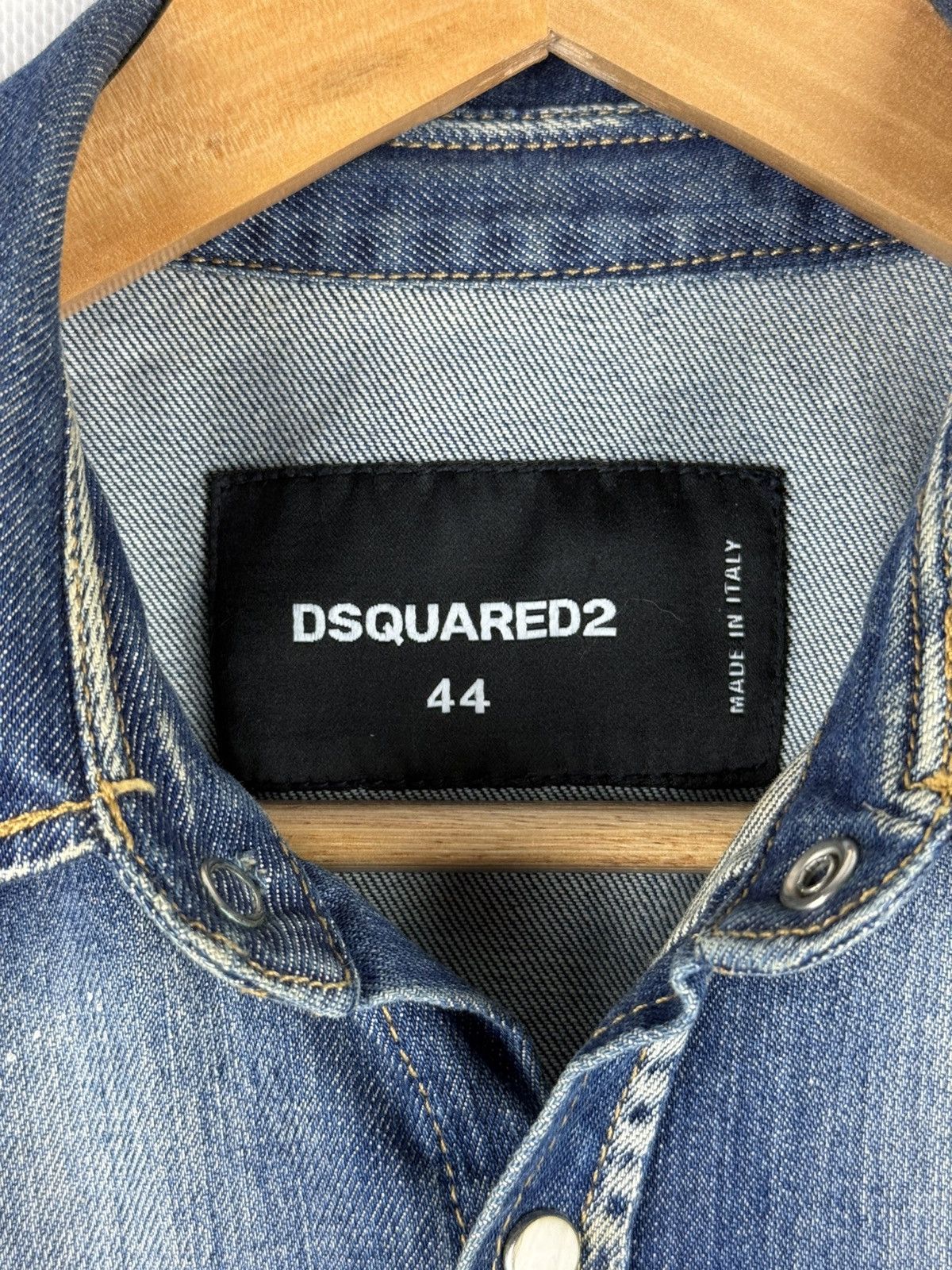 Dsquared2 Dsquared Ladies Big Logo Graphic Print Denim Button Up Shirt Size M / US 6-8 / IT 42-44 - 12 Thumbnail
