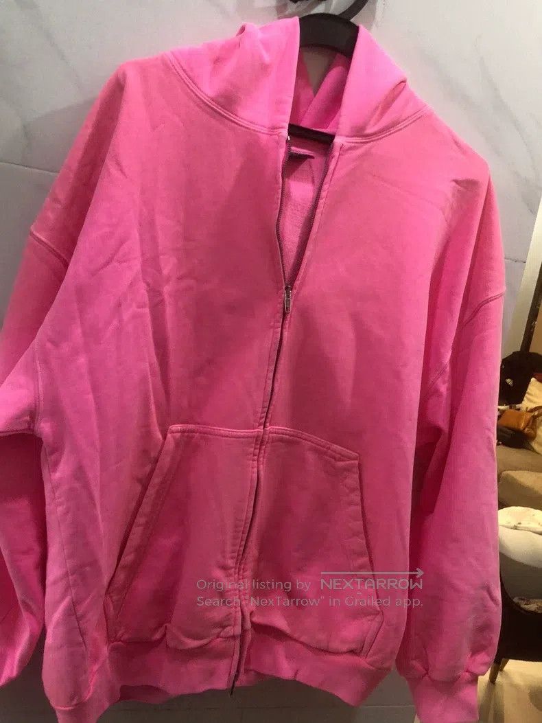 Balenciaga Balenciaga Pink Hooded Zipper Jacket Size US S / EU 44-46 / 1 - 1 Thumbnail